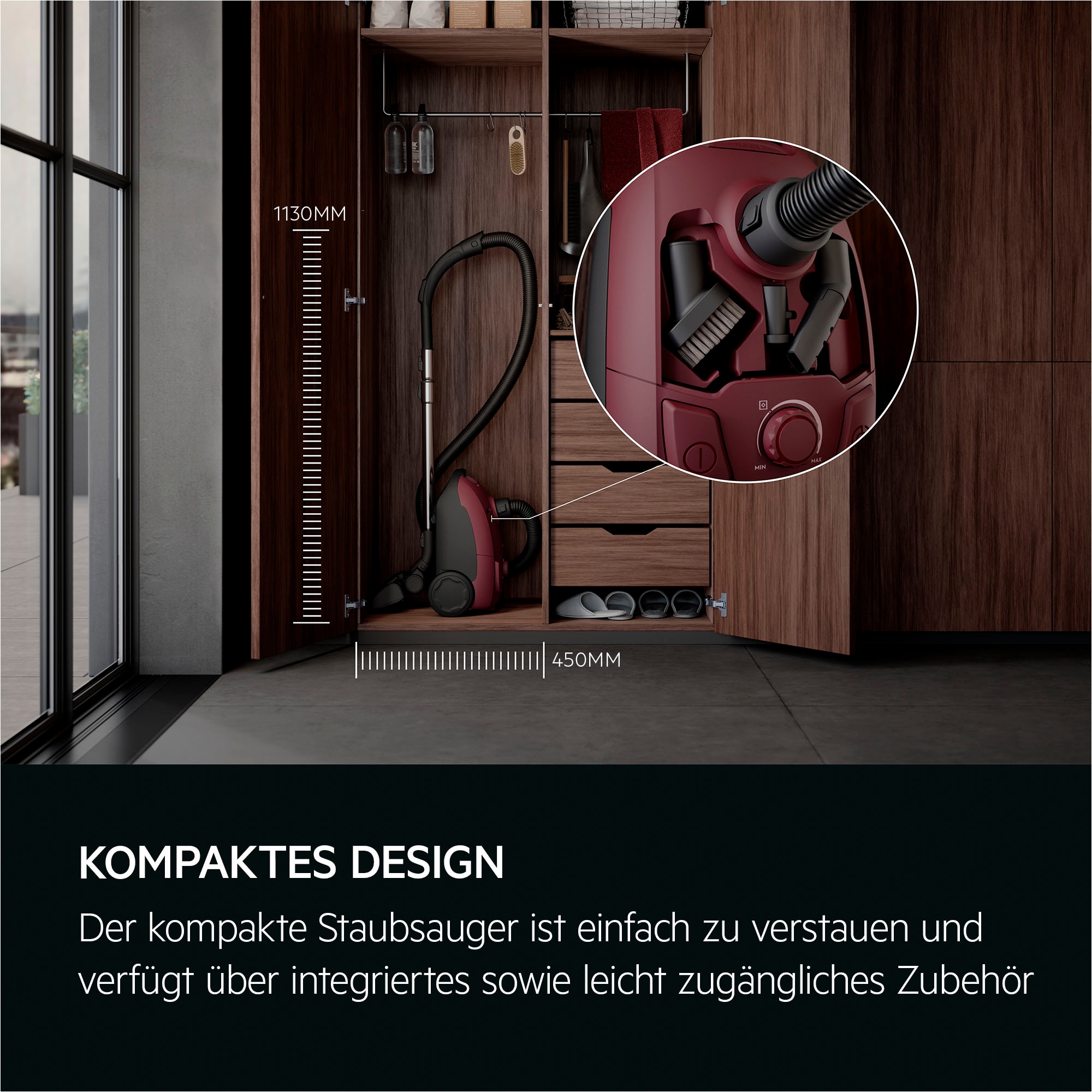 AEG Bodenstaubsauger »CLEAN 5000 (AB51C1DR5B)«, 750 W, mit Beutel, AllFloor-Bodendüse, 5 Staubbeutel s-bag® ClasssicLongPerformance extra