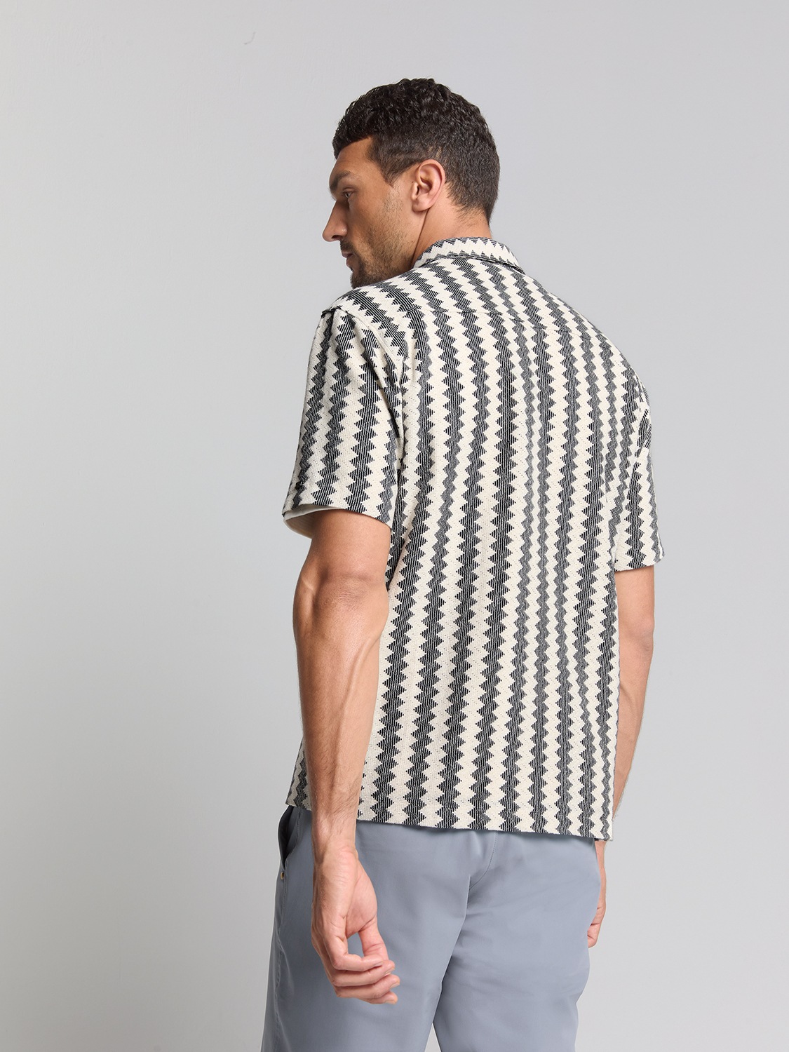 NO EXCESS Langarmhemd »No Excess Jacquard-Hemd«