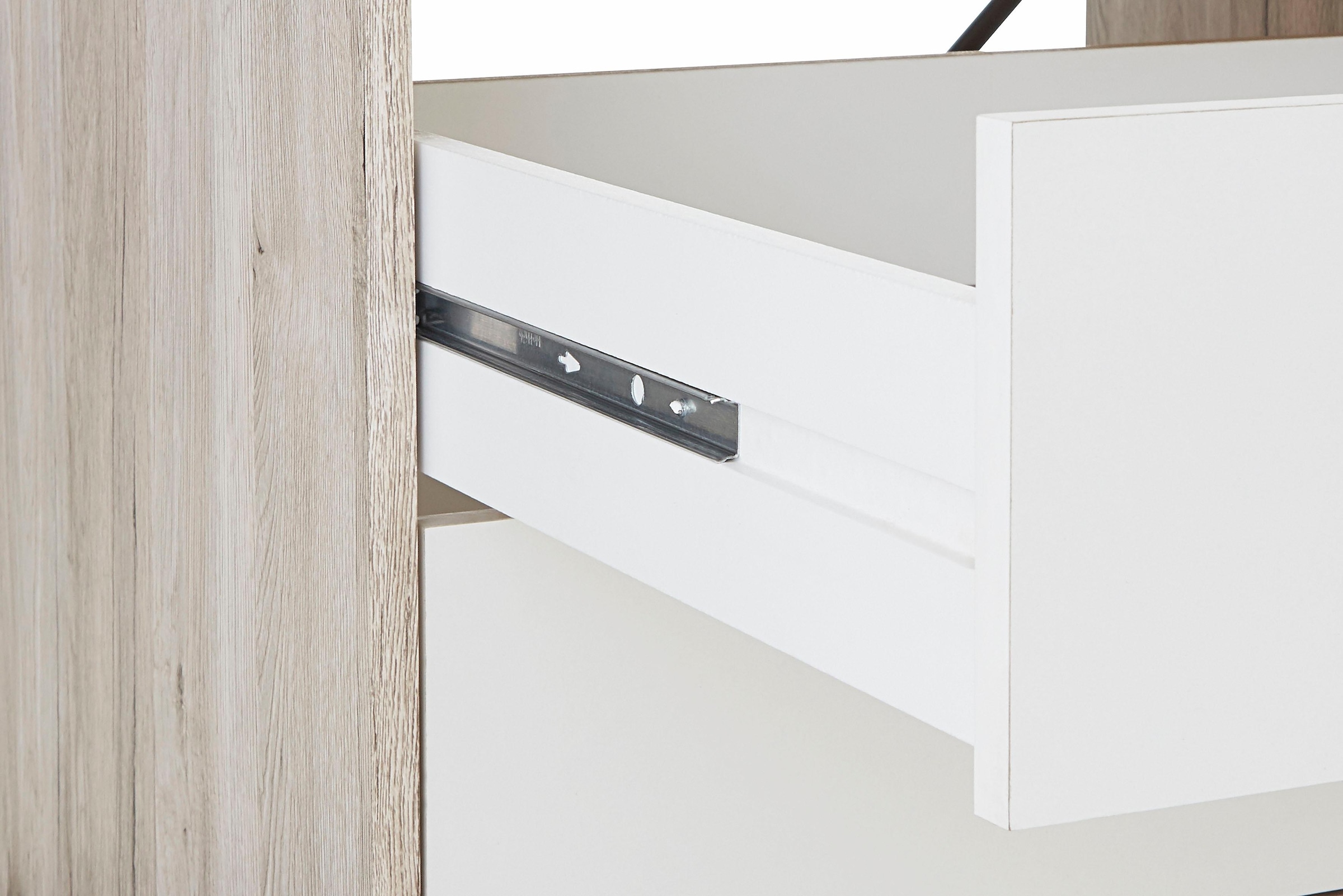 FORTE Kleiderschrank »Jupiter, Made in Europe, mit Schubladen«, (Maße (T/H): 60/200 cm), Stauraum, 2 Breiten, 4 Farben, Schubladen, variable Einlegeböden