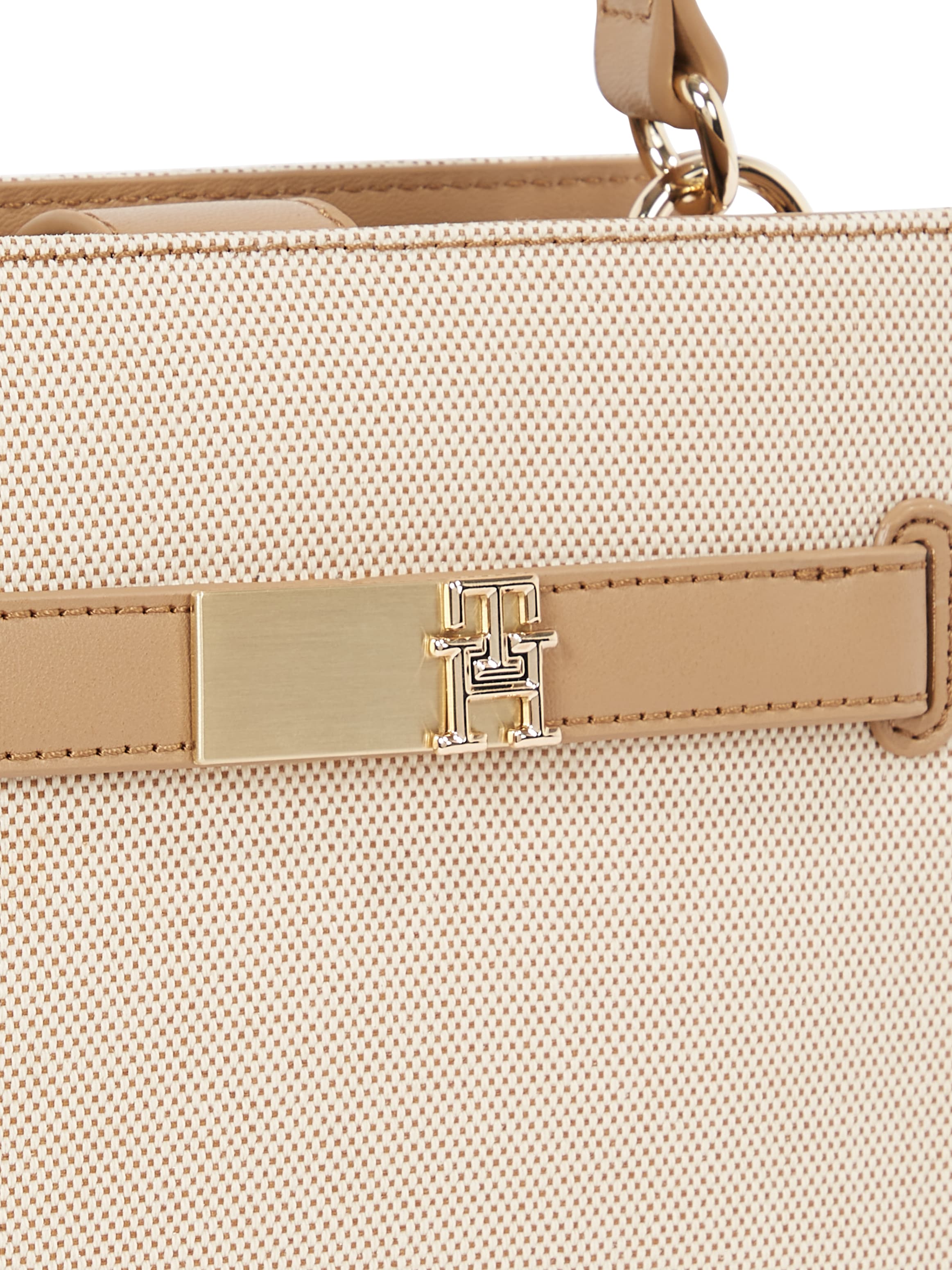 Tommy Hilfiger Henkeltasche »TH HERITAGE MINI SATCHEL CANVAS«, Damen Tragetasche, Umhängetasche, Schultertasche mit TH-Logo