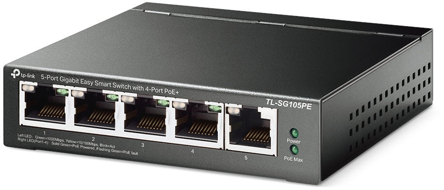 TP-Link Netzwerk-Switch »TL-SG105PE 5-Port Gigabit (4x PoE+) L2 Smart Switch«