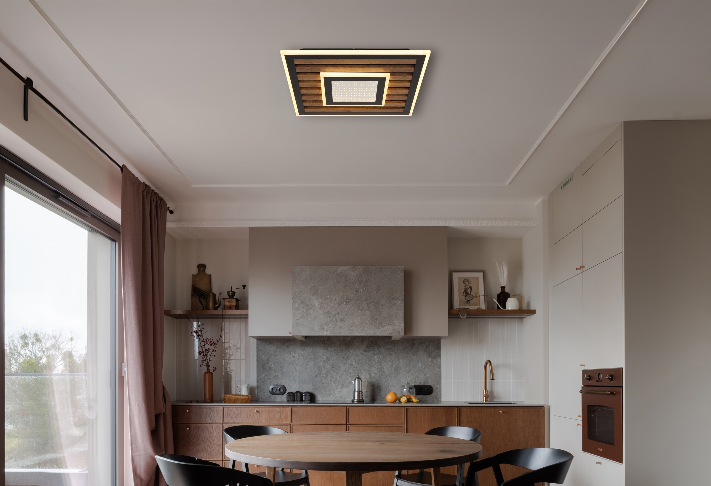 GLOBO LIGHTING LED Deckenleuchte »WOODY«, 1 flammig, Leuchtmittel LED-Modul günstig online kaufen