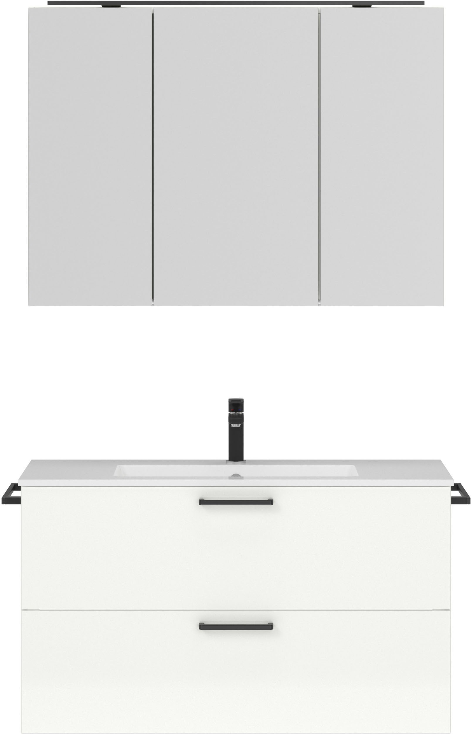 nobilia® Badmöbel-Set »Tolvina« vormontiert, mit Soft-Close, 2 Stk. tlg. in günstig online kaufen