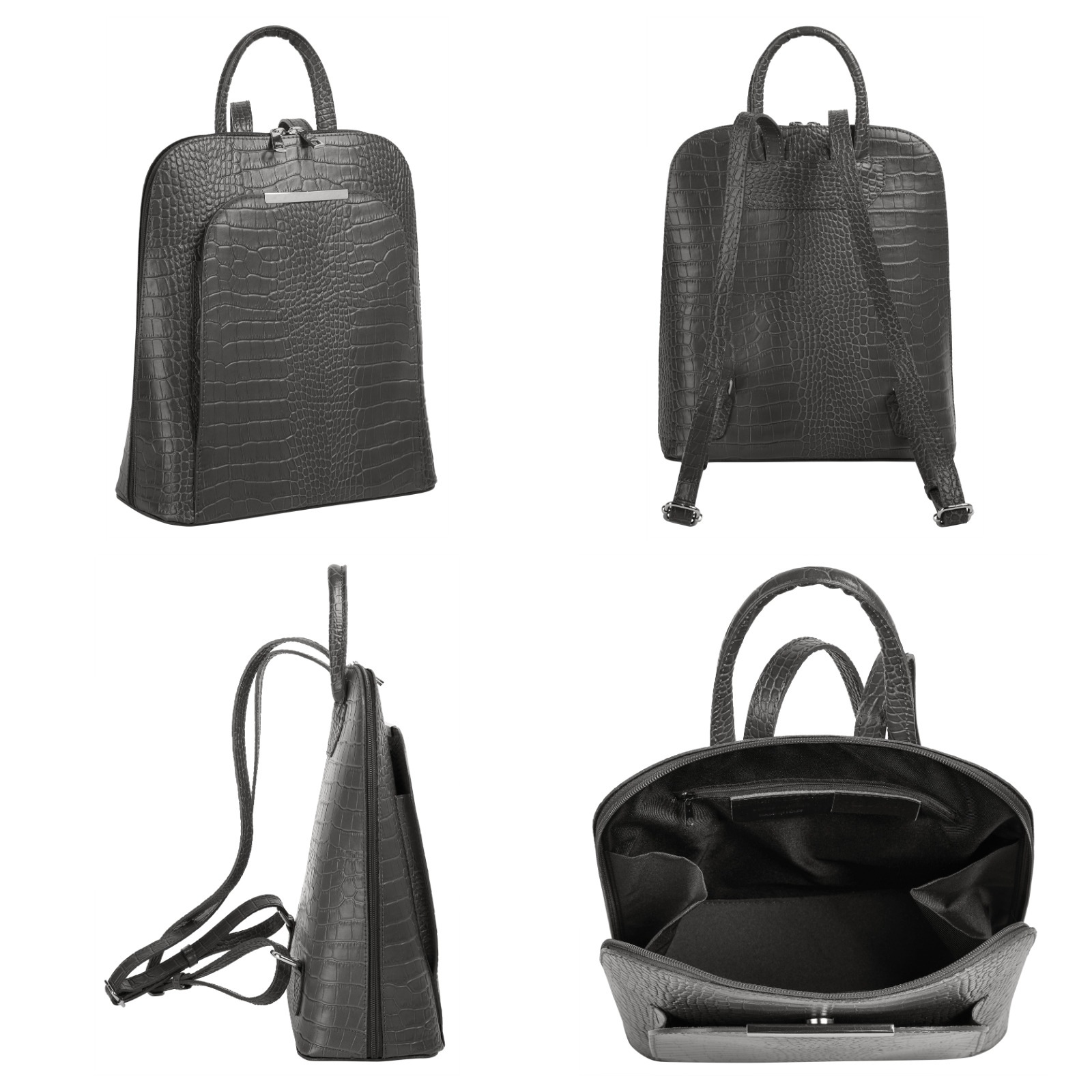 Cluty Cityrucksack, echt Leder, Made in Italy