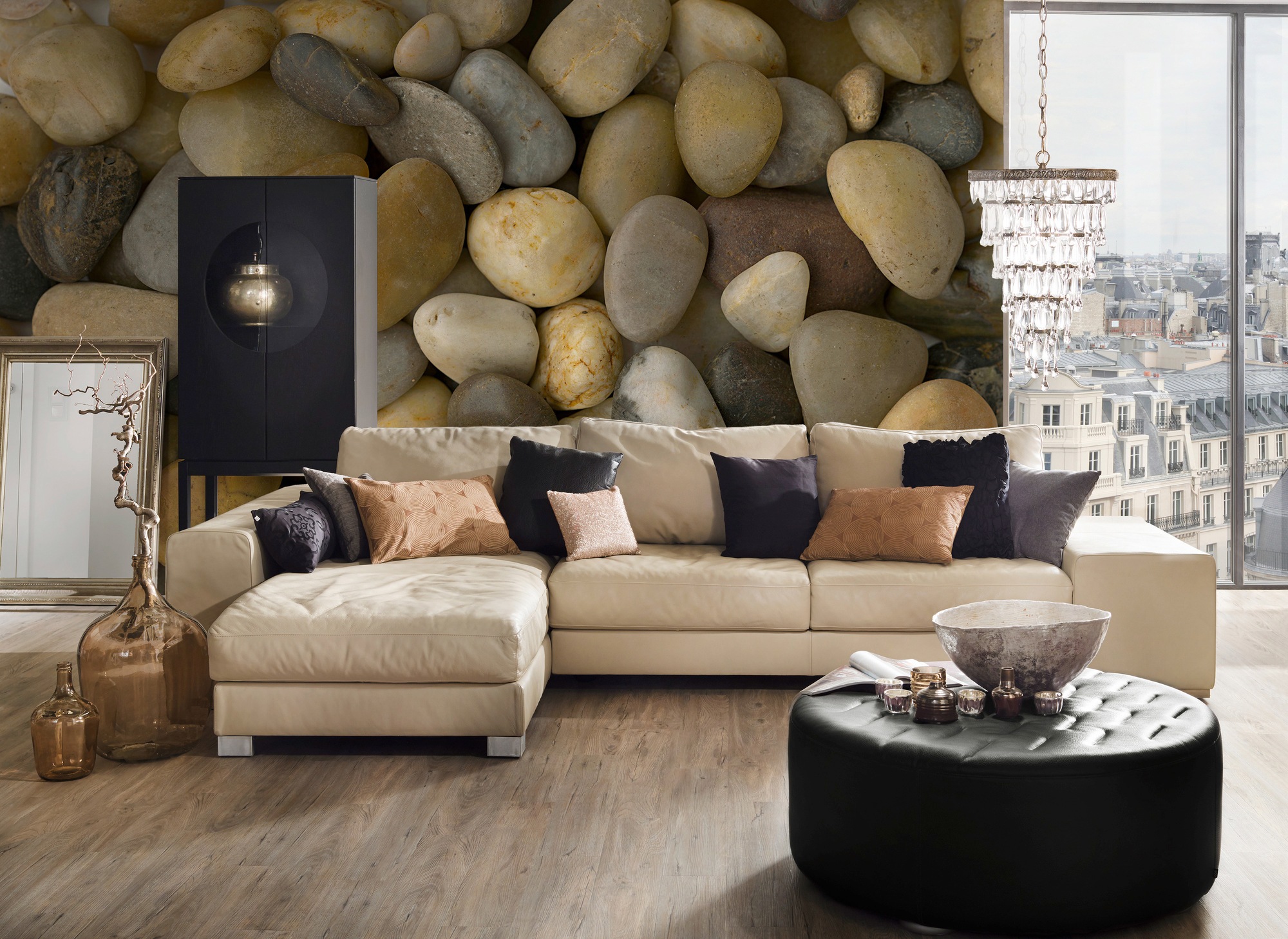 Architects Paper Fototapete »Pebble Stone Mixed« Vlies, Wand, Schräge