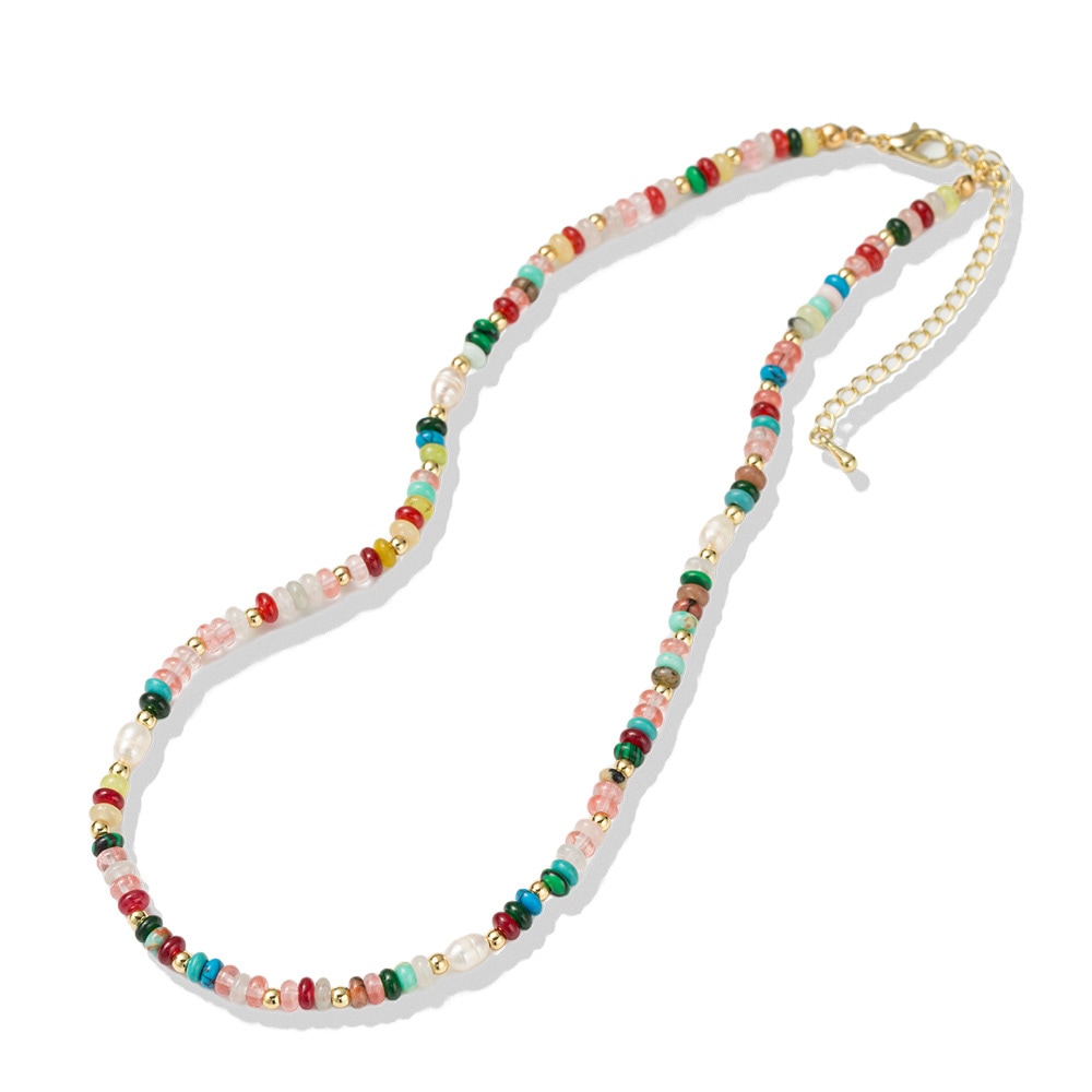 Firetti Collier »Schmuck Geschenk Edelstahl Halsschmuck Halskette Edelstein« Made in Germany - mit Edelsteinen - mit Süßwasserzuchtperle