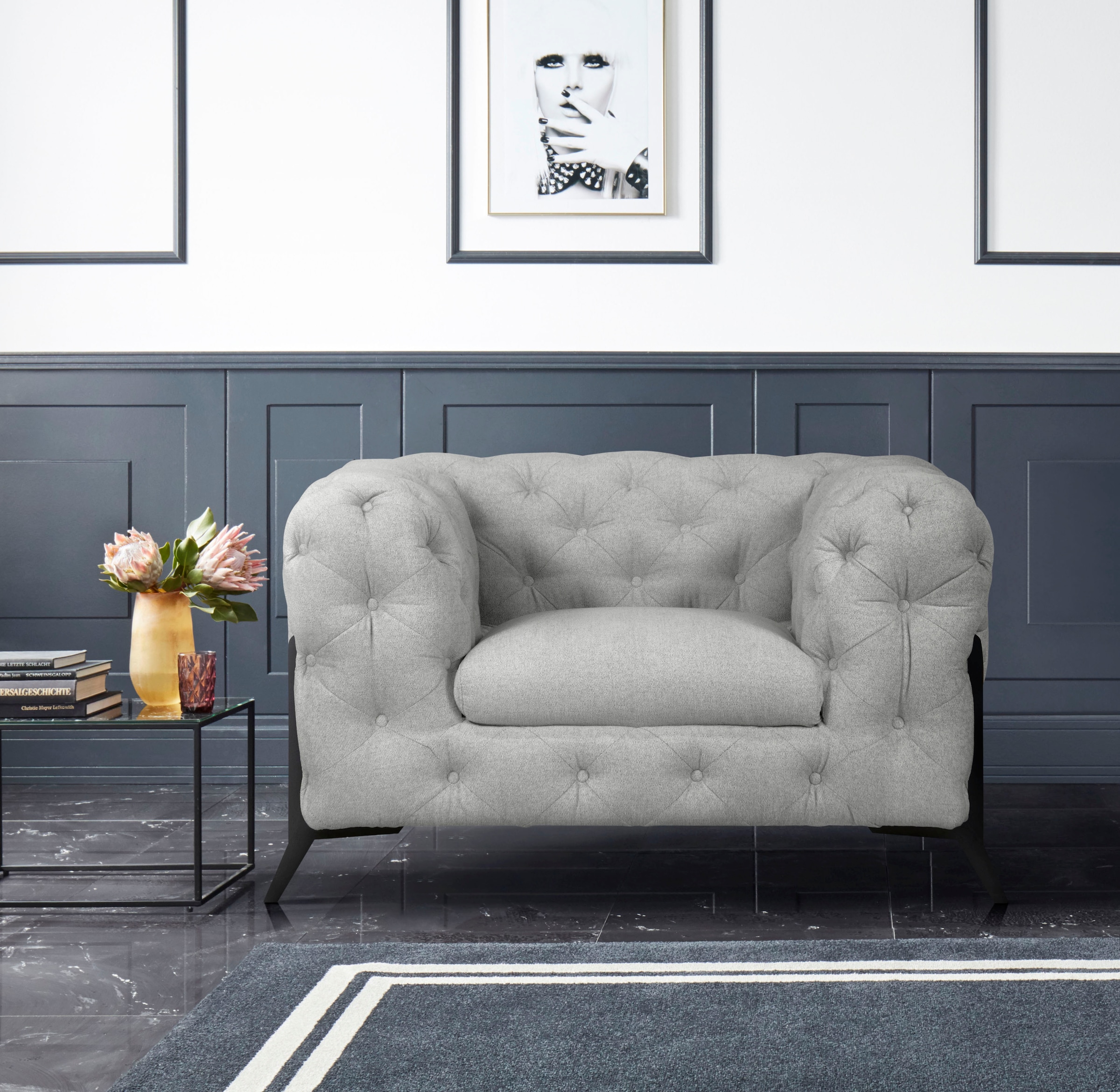 Home affaire Chesterfield-Sessel »Amaury Sessel« aufwändige Knopfheftung, m günstig online kaufen