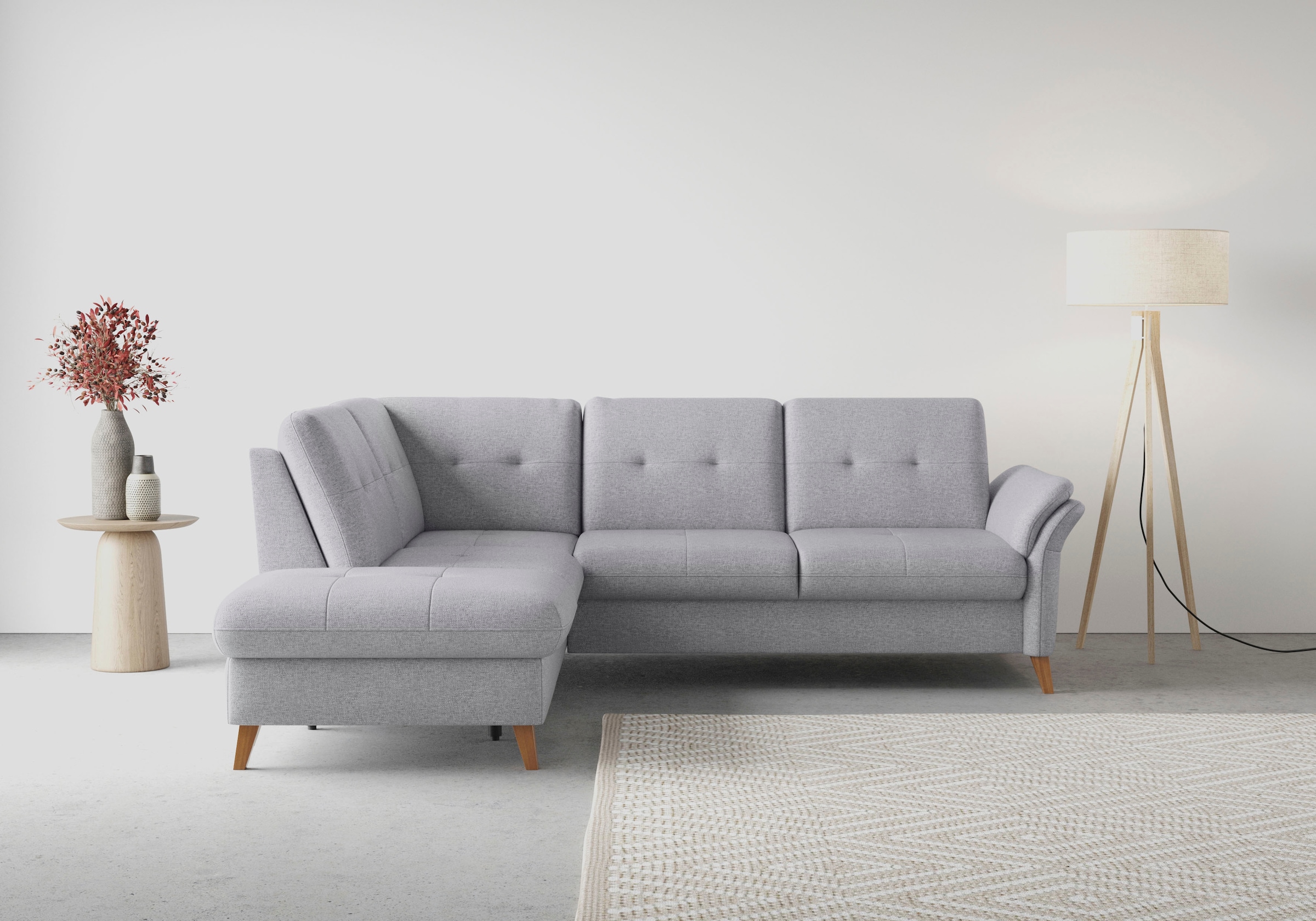 sit&more Ecksofa »Göteborg«, inkl. Sitztiefenverstellung, wahlweise mit Bettfunktion & Bettkasten