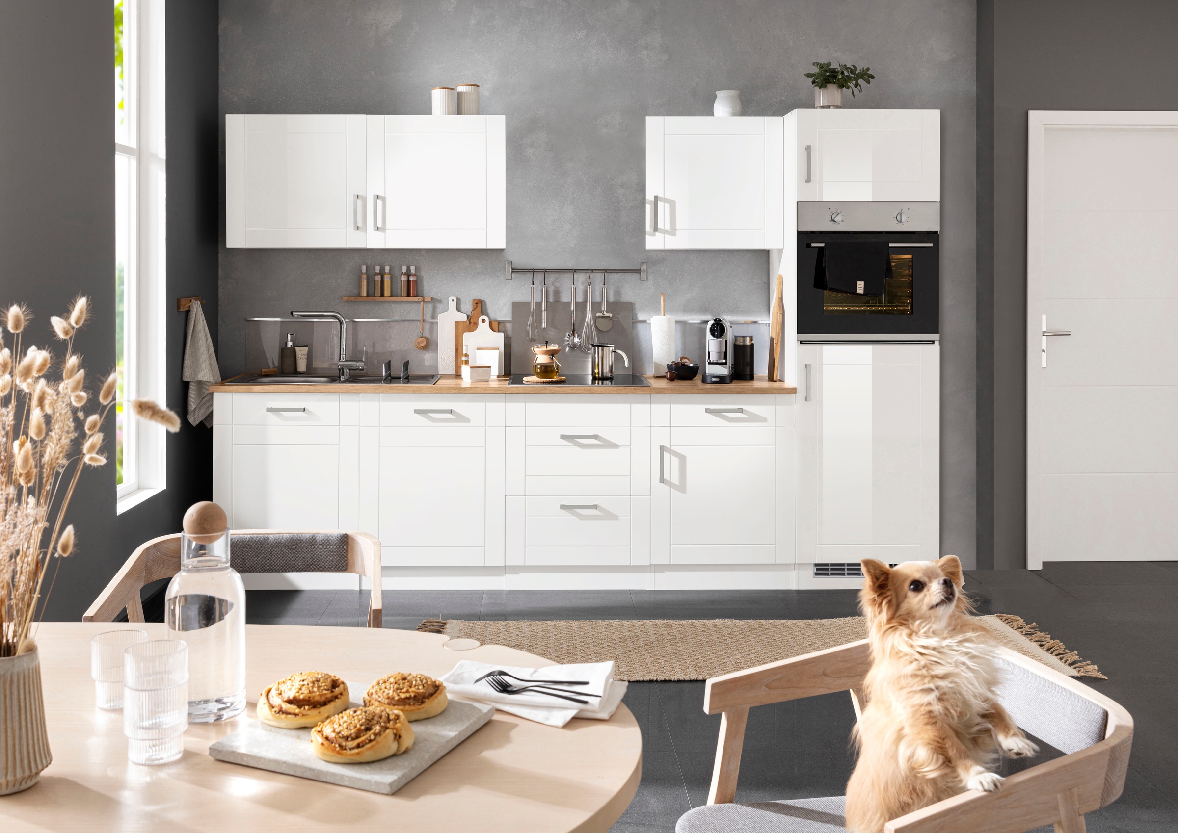 KOCHSTATION Küchenzeile »KS-Tinnum« ohne E-Geräte, Breite 300 cm