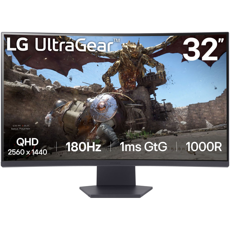 LG Curved-Gaming-Monitor »32GS60QX« 80 cm/32 2560 x 1440 px QHD 1 Reaktionszeit 180 Hz schwarz