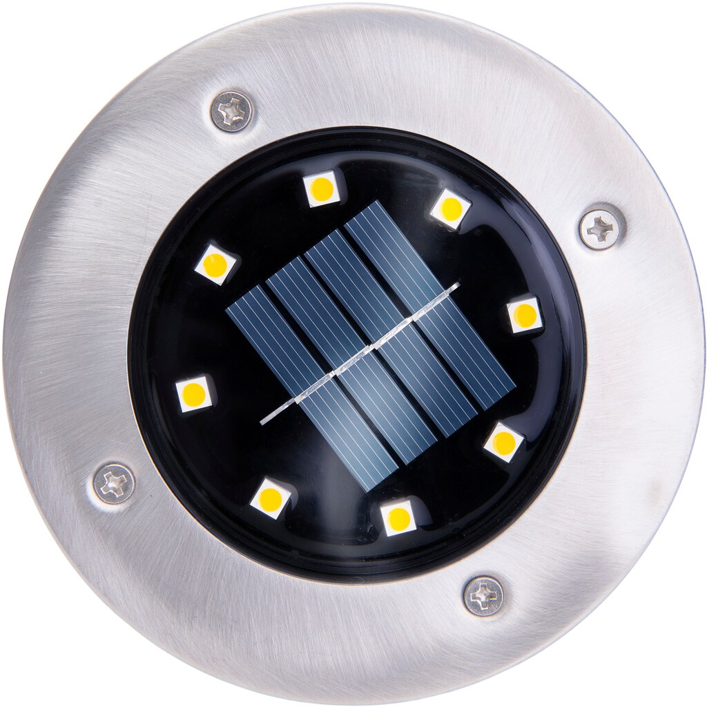 näve LED Gartenleuchte »Kian«, 3er-Set LED Solar-Boden-Erdspieß,je incl. 8 LED´s; 4lm total 0,6W