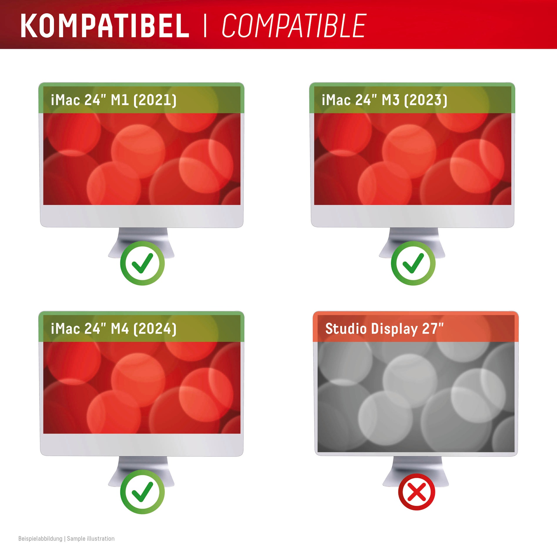 Displex Displayschutzfolie »Privacy Safe Blickschutzfilter«, für Apple iMac 24 M1-Apple iMac 24 M3-Apple iMac 24 M4, Blickschutzfolie, Schutzfolie, Bildschirmschutz, kratz- & stoßfest