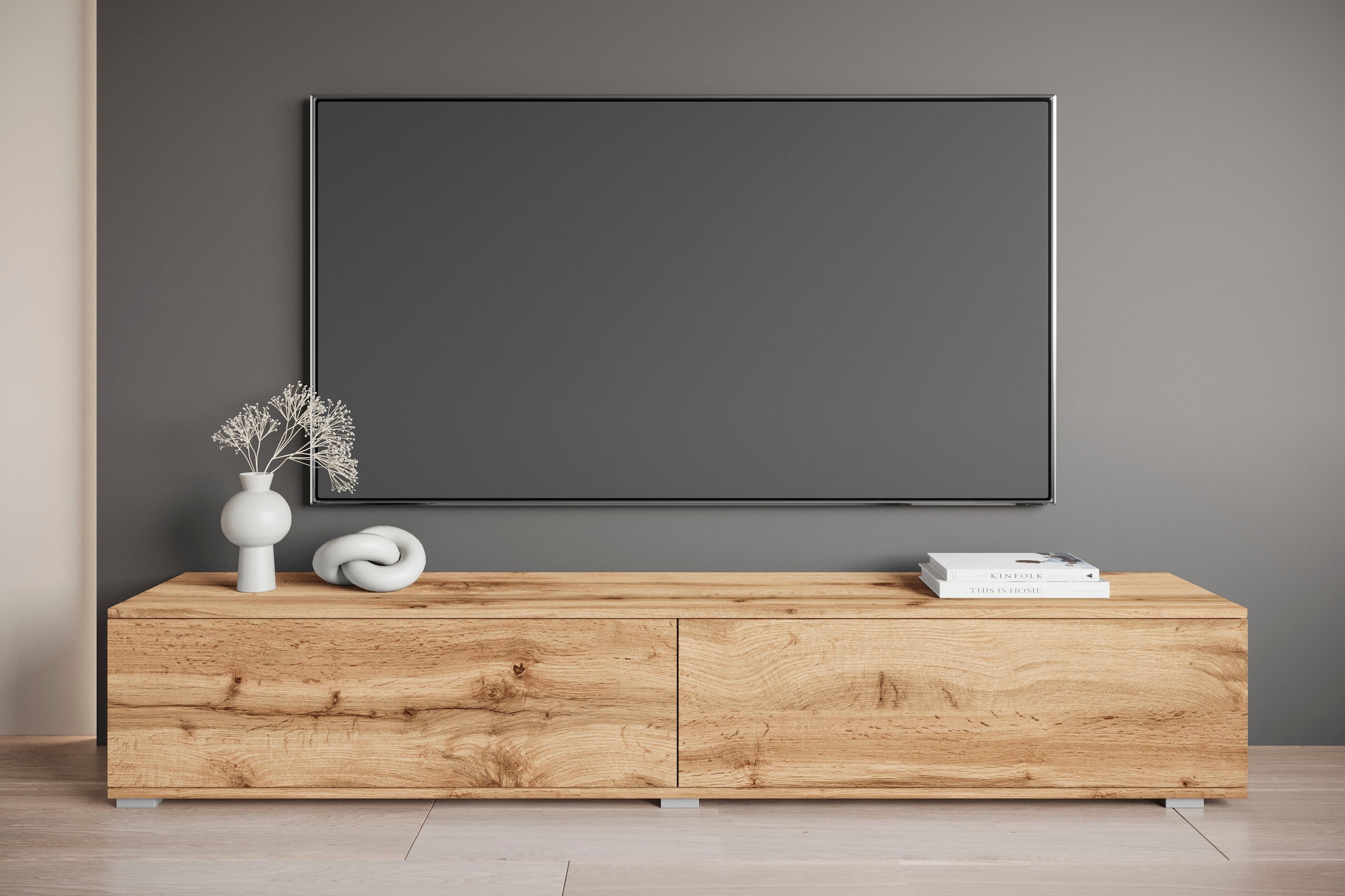 OTTO home Lowboard »Kenia« 1 Stk. tlg. 2 Klappen – flexibel hängend oder stehend montierbar