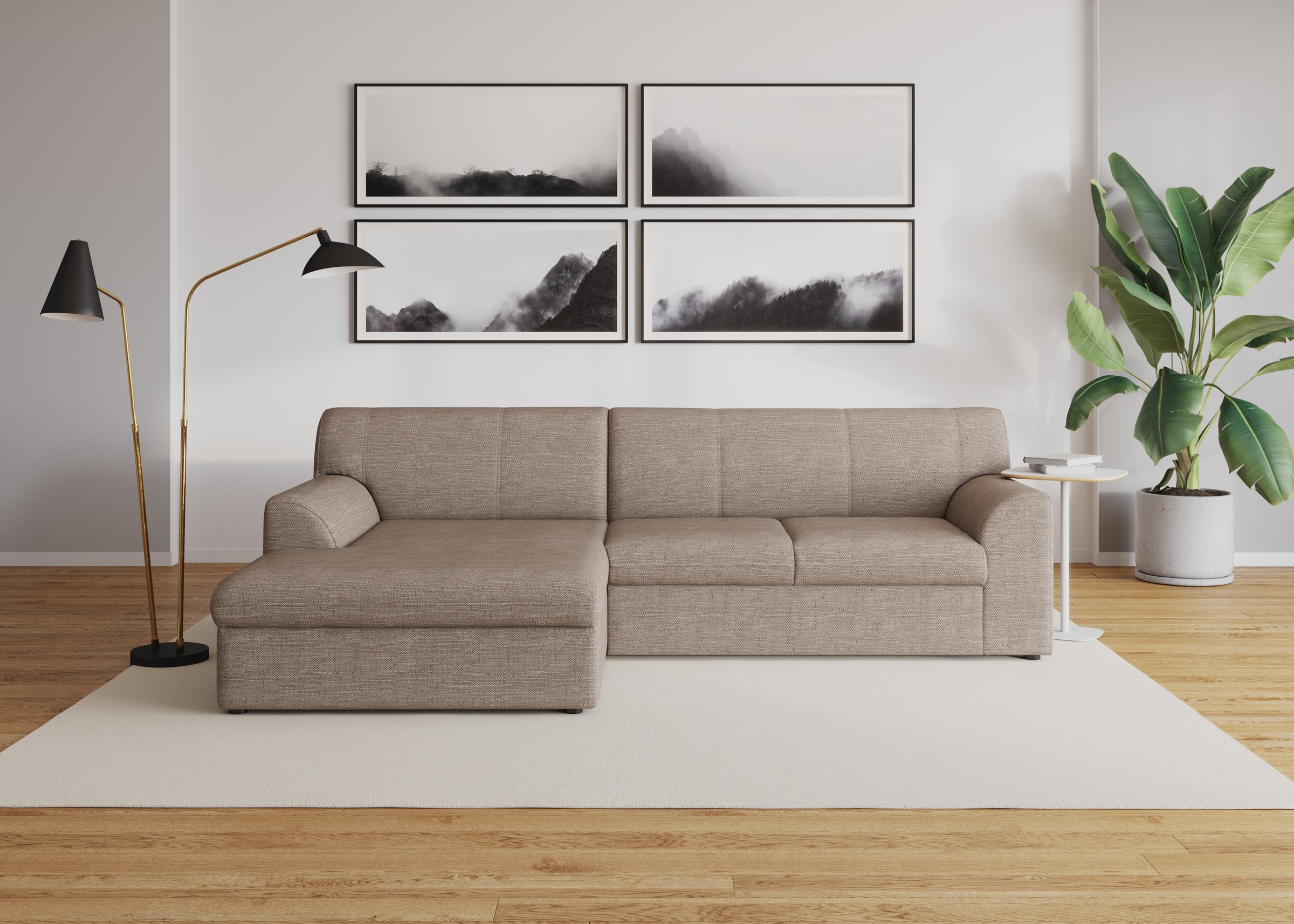 DOMO collection Ecksofa »Topper, elegant und zeitlos, kompaktes Stellmaß 24 günstig online kaufen
