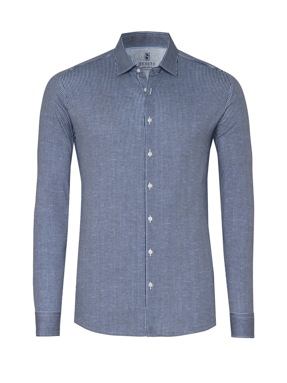 DESOTO Langarmhemd »Casual Kent 1/1« Jerseyhemd, Kentkragen, Slim Fit