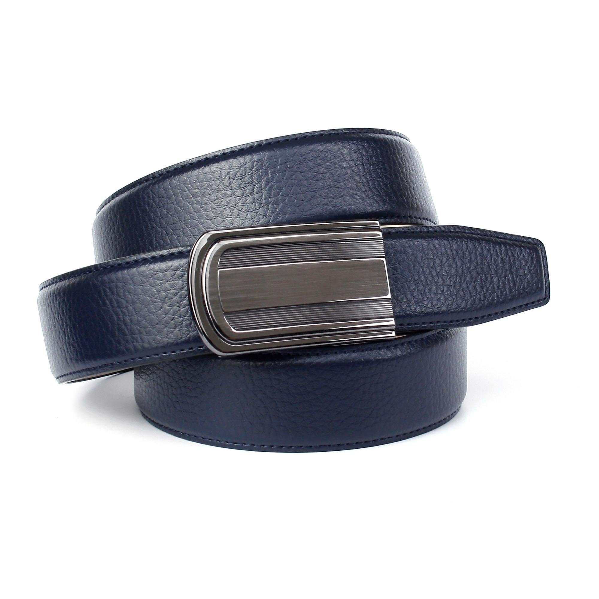 in kaufen Bicolor Anthoni Metallschließe Ledergürtel, Eleganter mit Crown Business-Gürtel online
