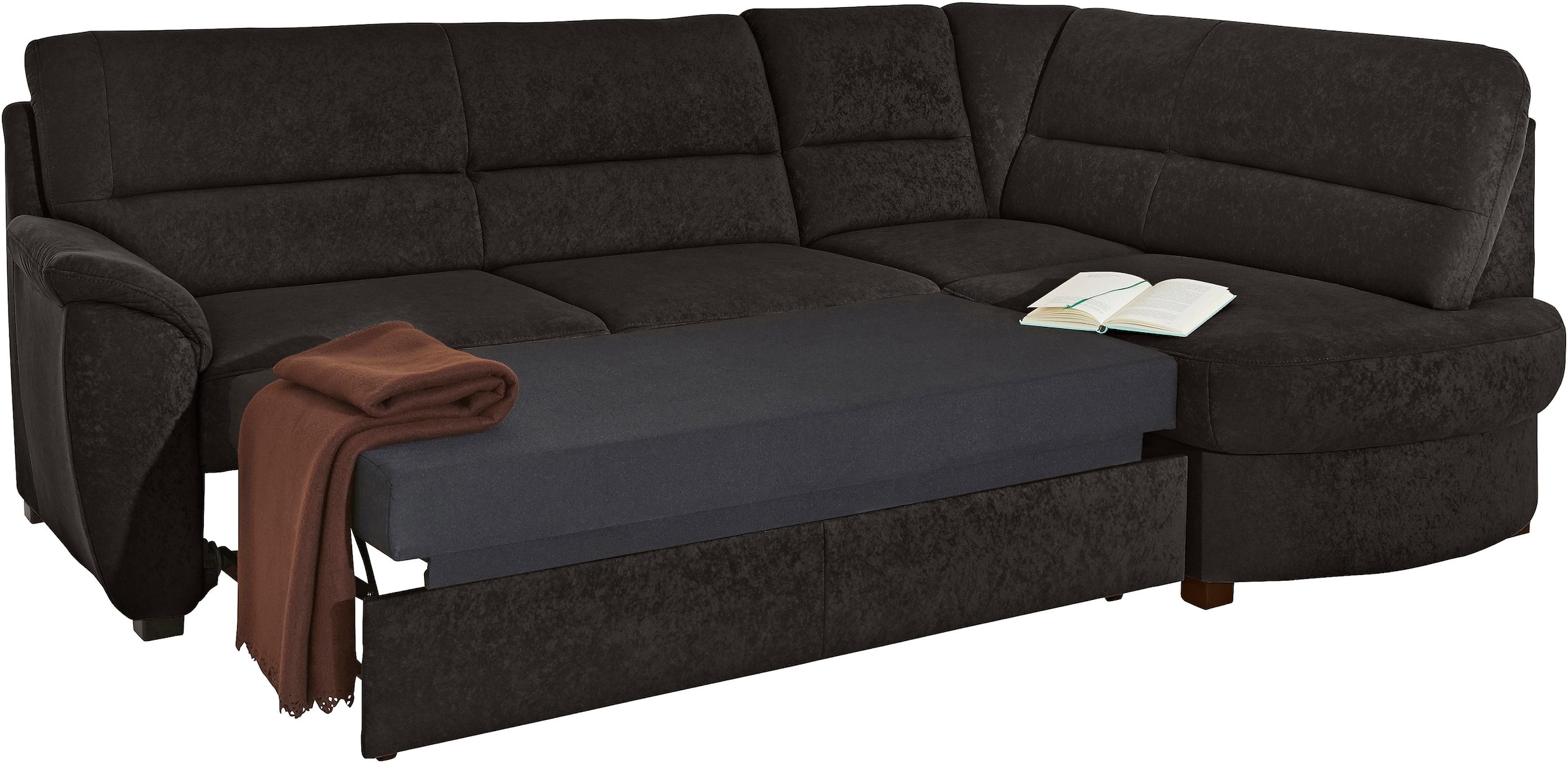 sit&more Ecksofa »Pandora L-Form«, wahlweise mit Bettfunktion und Bettkasten