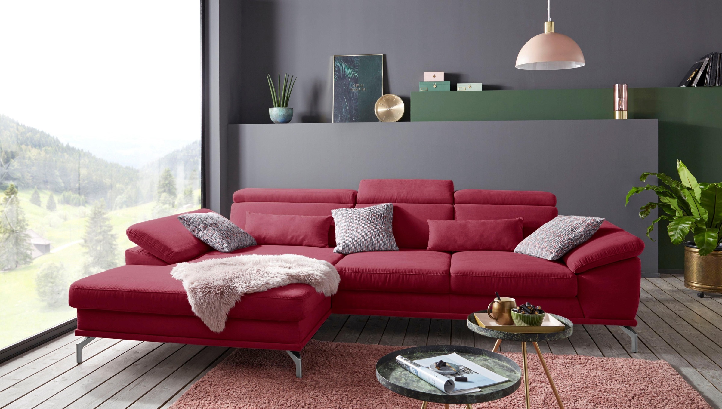 sit&more Ecksofa »Scorpio L-Form«, inklusive Sitztiefenverstellung, wahlweise mit Kopfverstellung