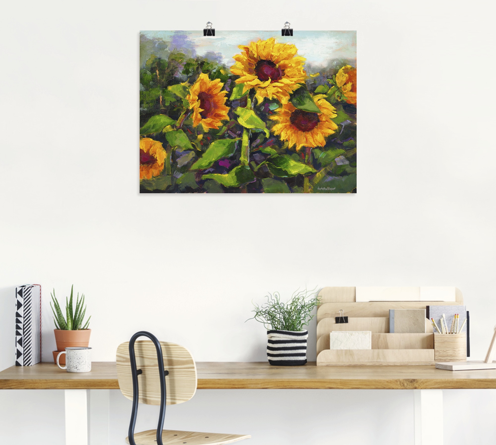 Artland Wandbild »Das Erwachen der Sonnenblumen IV«, Blumen, (1 St.), als Leinwandbild, Poster in verschied. Größen