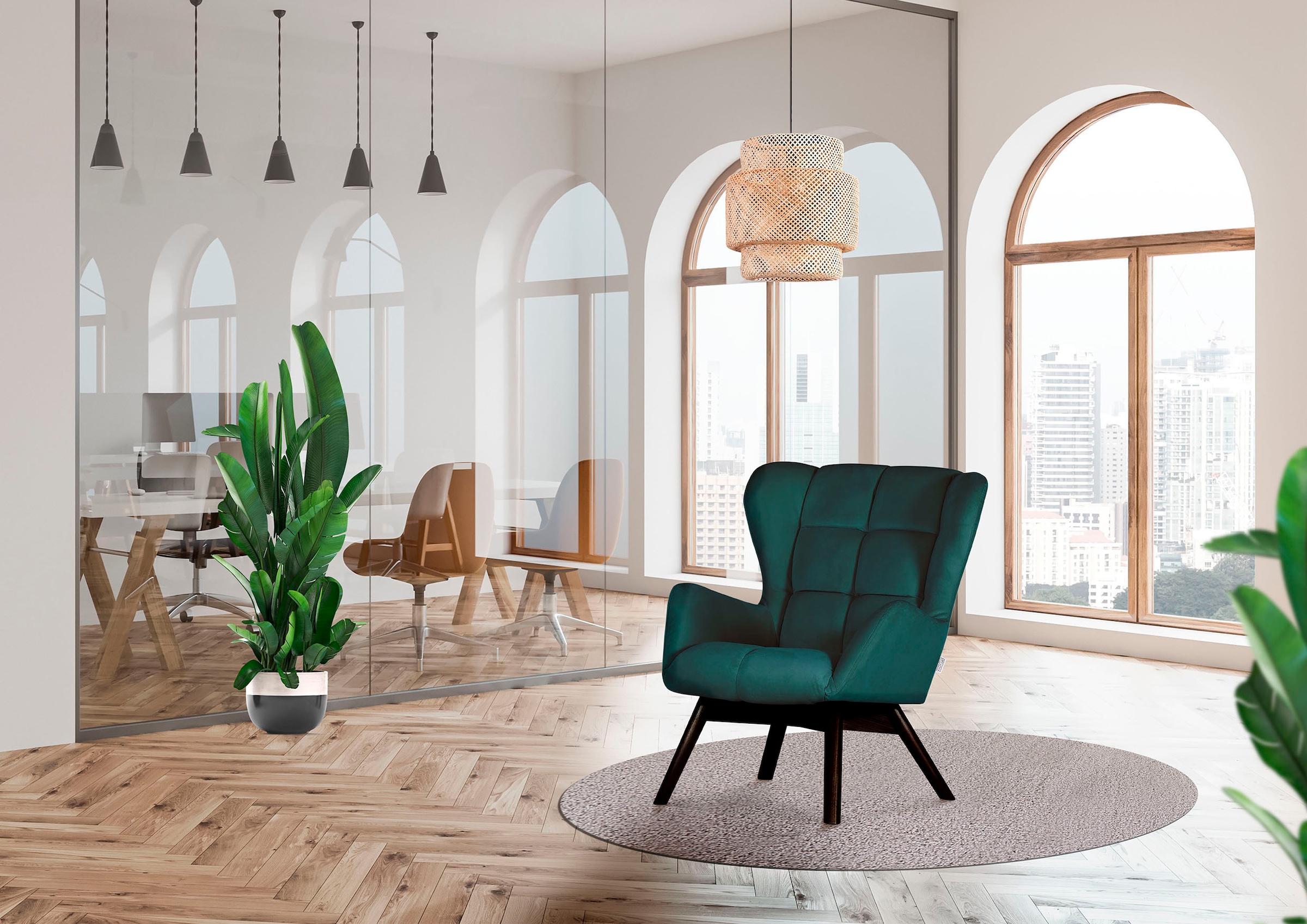 Gutmann Factory Sessel »Luna«, Gestell antikfarben oder eiche natur günstig online kaufen