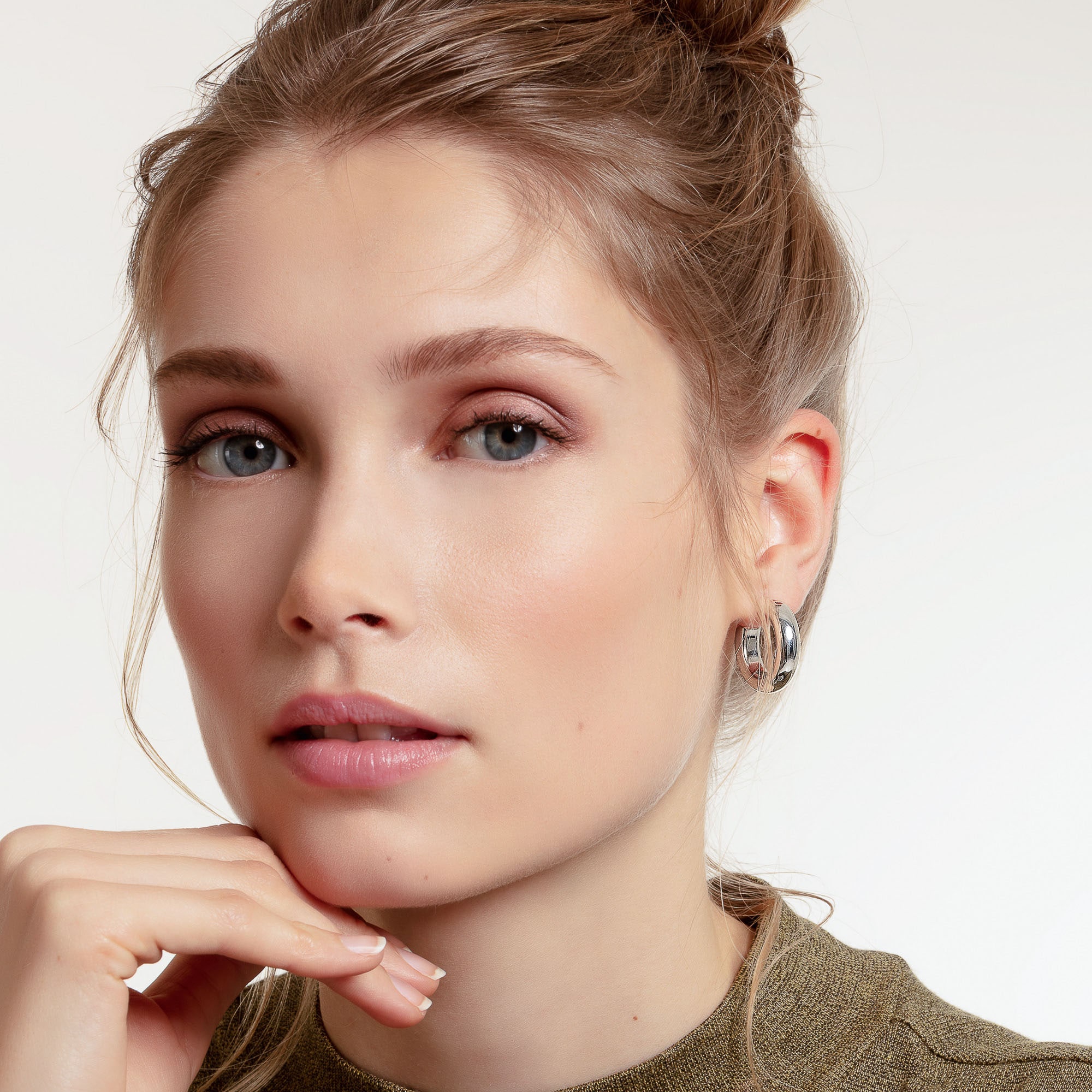 THOMAS SABO Paar Creolen »Chunky klein, CR635-001-21, CR635-413-39«