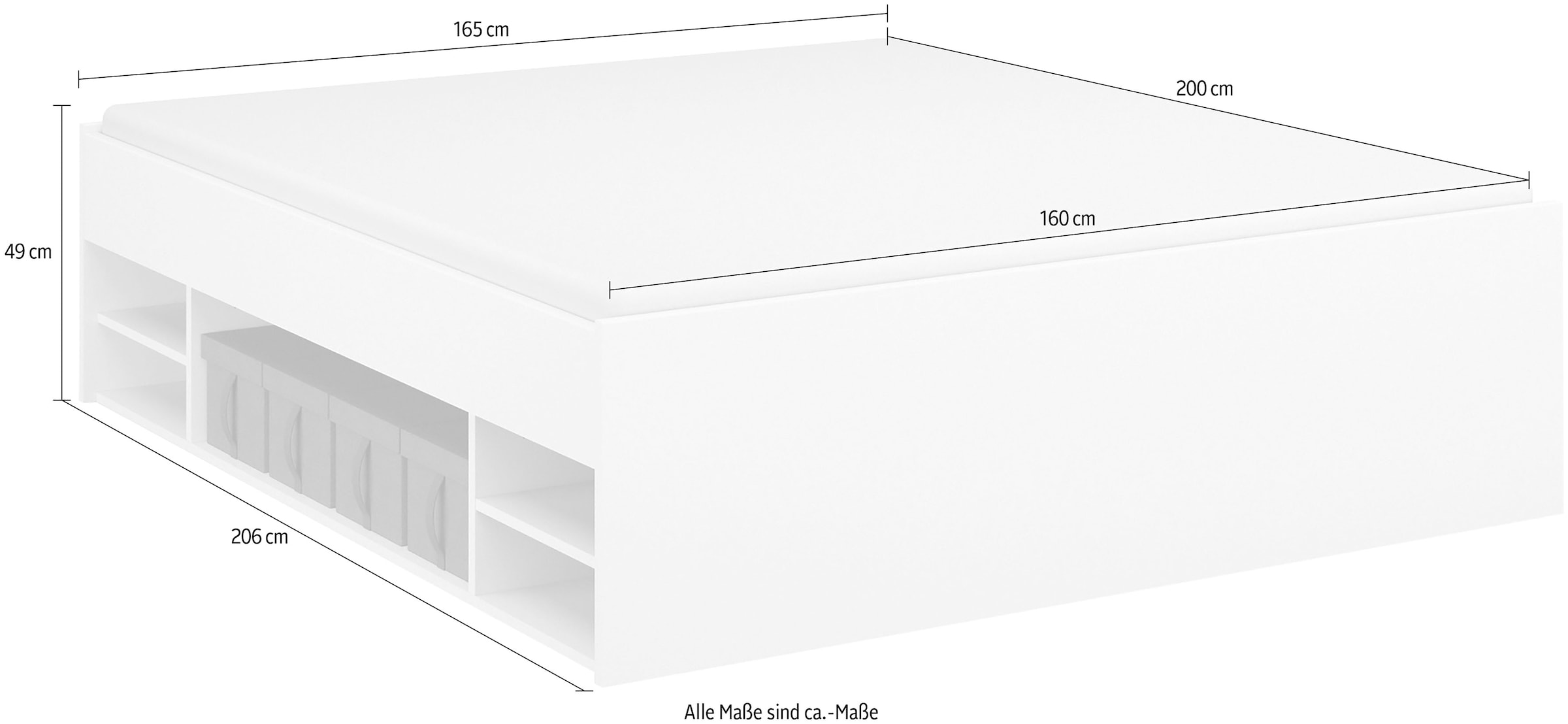 9. Bild von rauch Stauraumbett »Sigma«, inkl. 4 Stoffboxen und 2 Fachböden