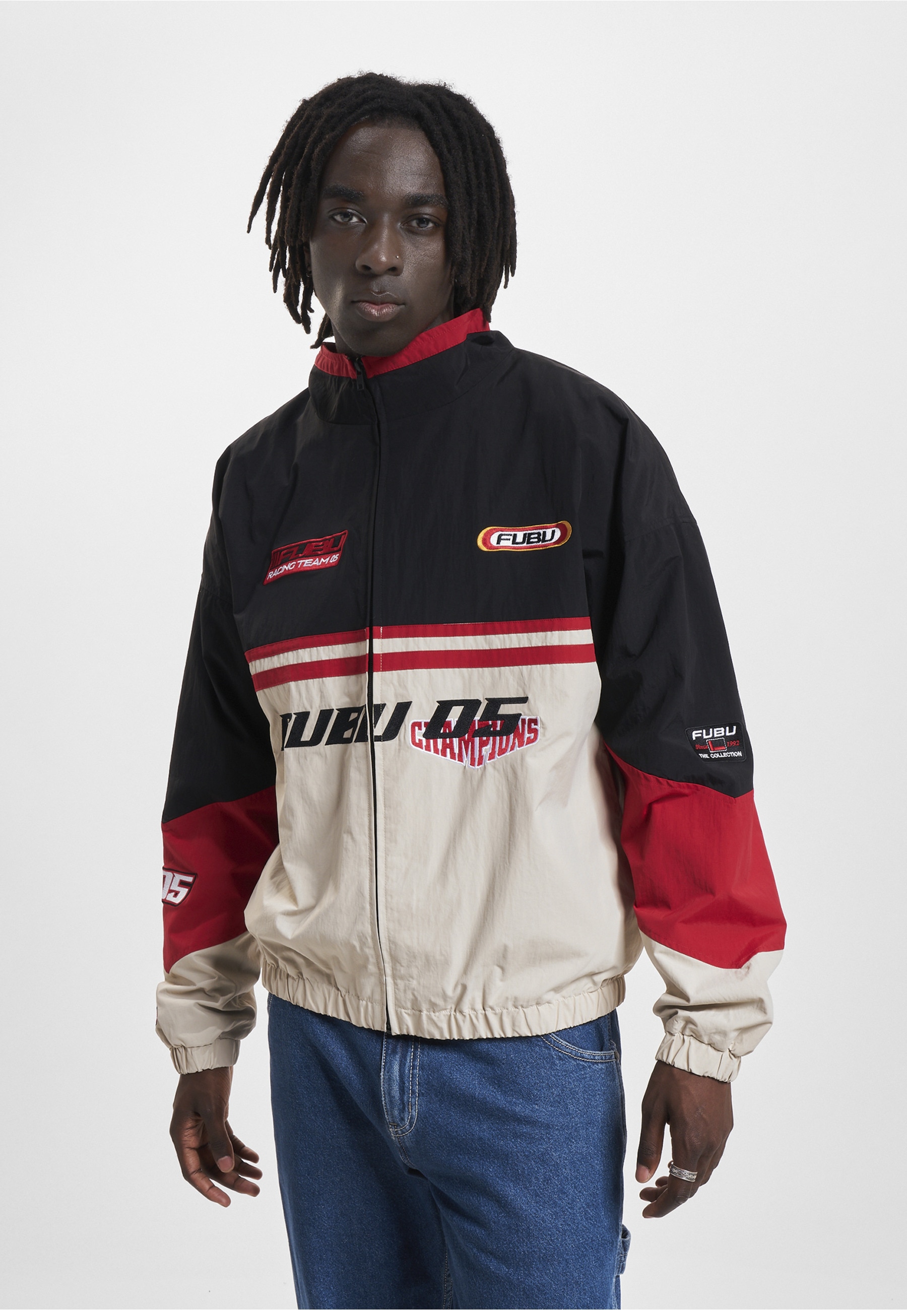 Fubu Trainingsjacke »Fubu Herren FM233-003-2 FUBU Corporate Track Jacket« 1 Stk. tlg. ohne Kapuze