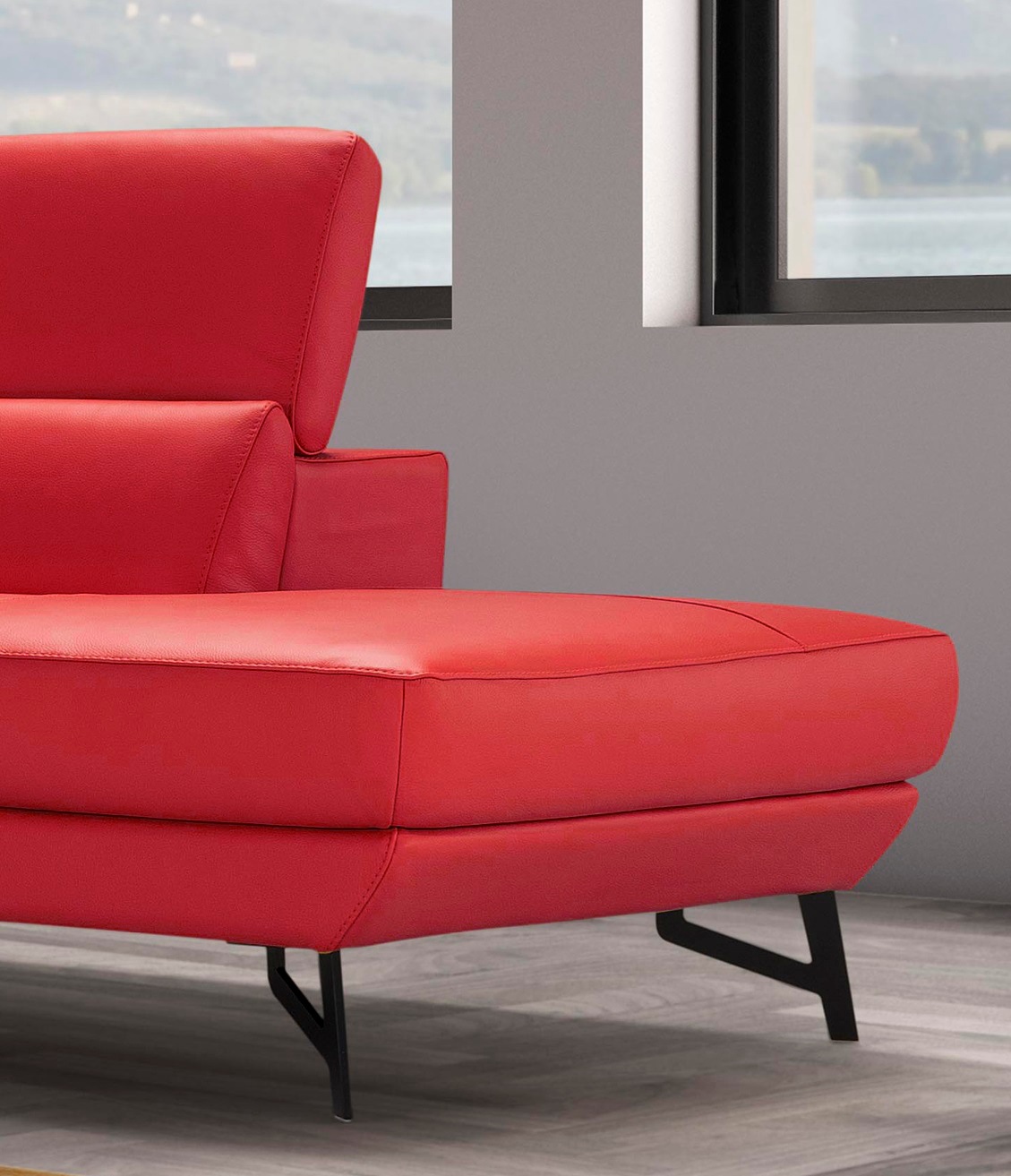 Egoitaliano Ottomane »Narcisa, Designsofa«, mit verstellbarer Kopfstütze, Solitärmöbel als Blickfang