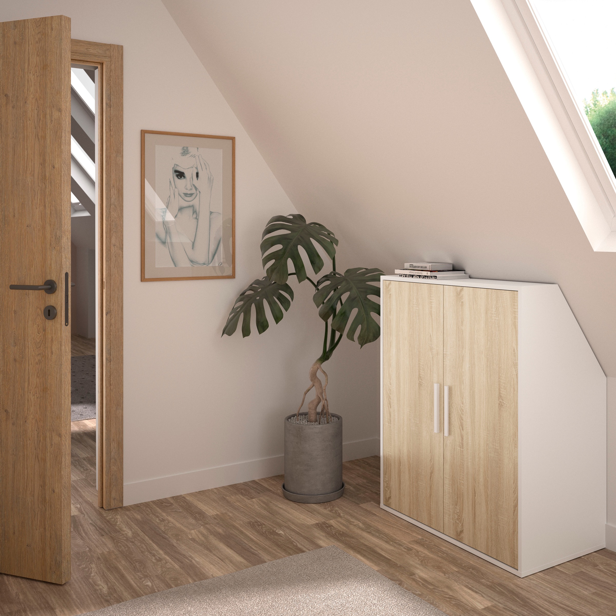 Gami Kleiderschrank UNDER Schrägschrank mit einer Tür günstig online kaufen