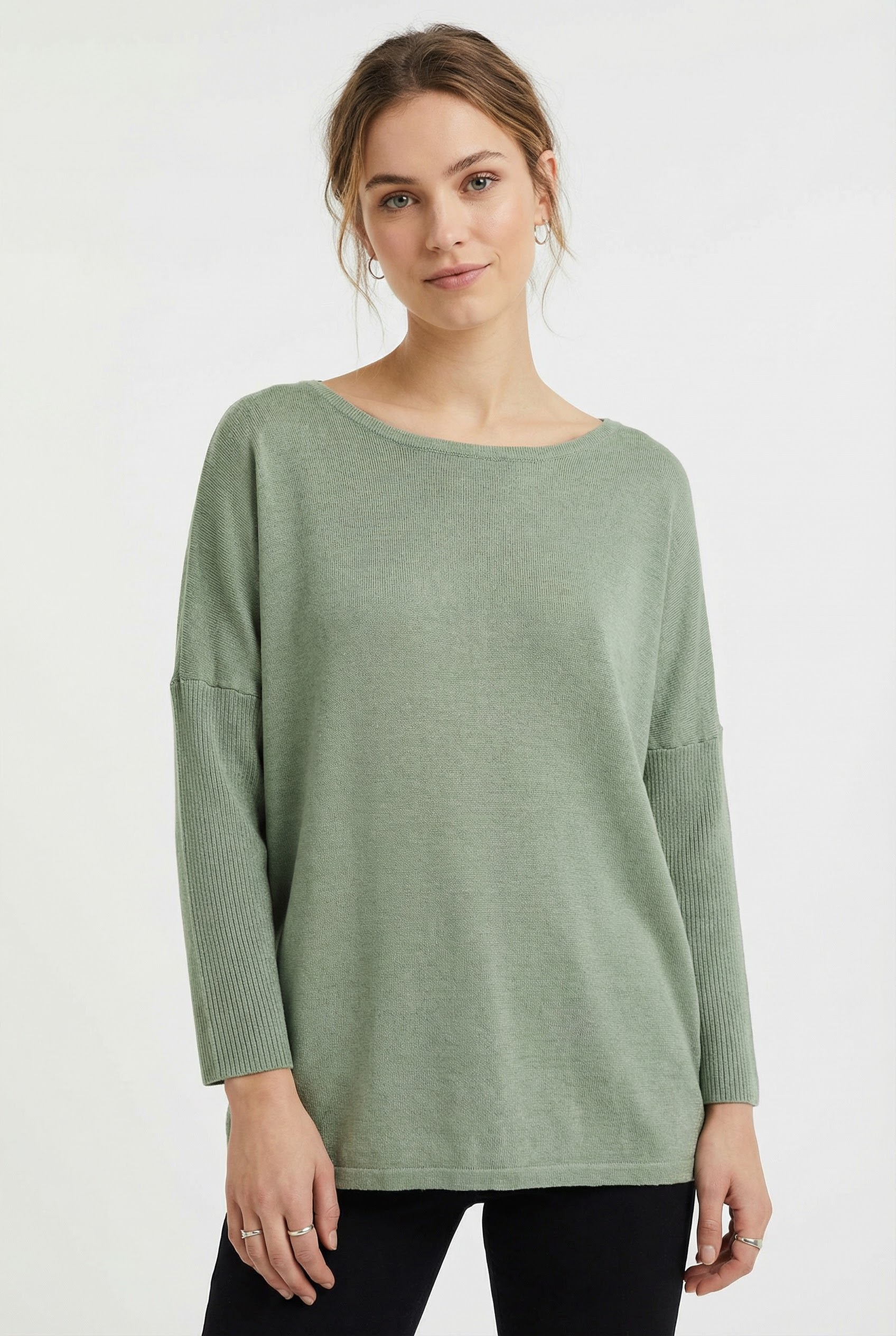 Saint Tropez Rundhalspullover »A2561, MilaSZ R-Neck« Viskosemischung, Casual fit