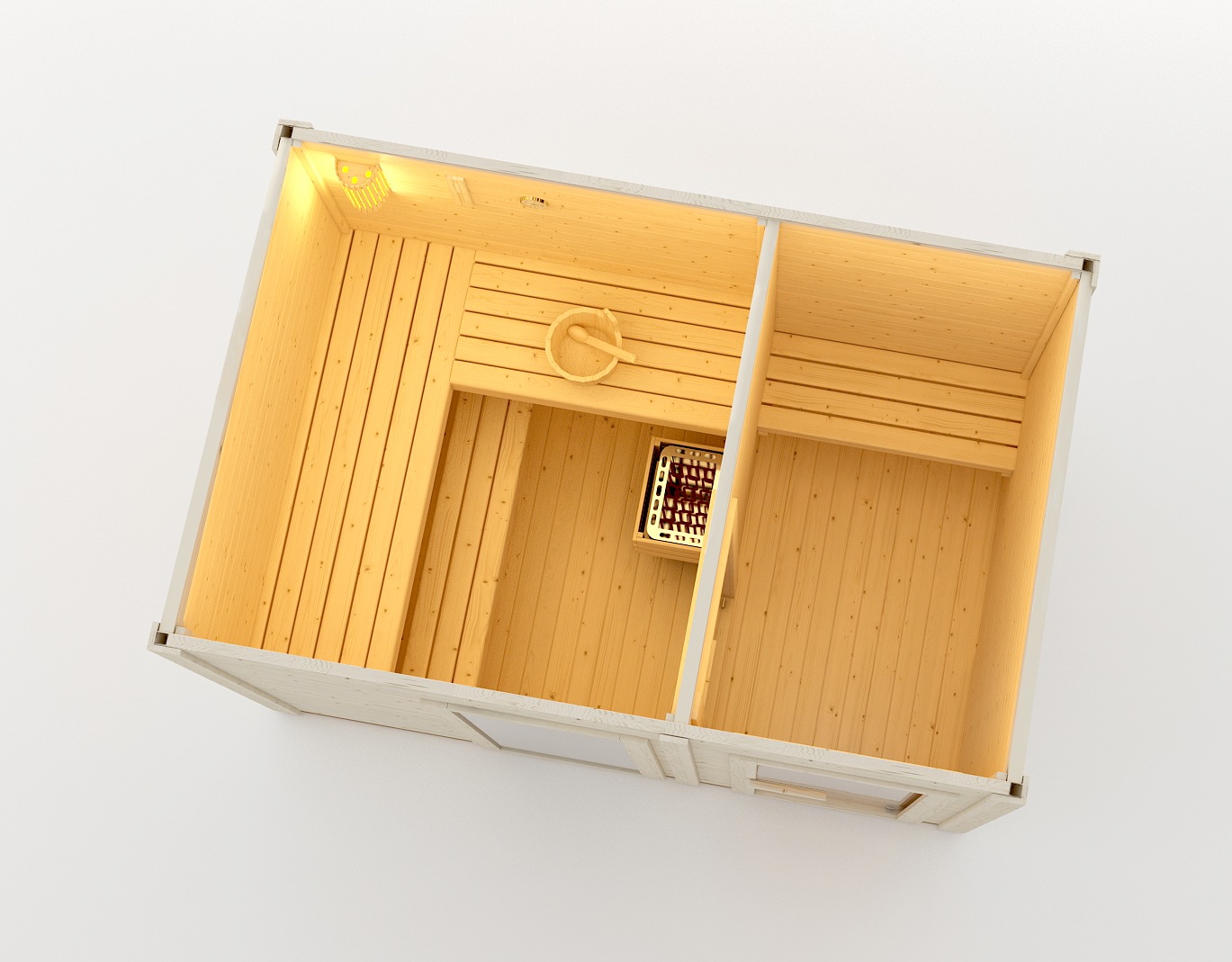 Sanotechnik Sauna »»VAASA« Außensauna« geeignet für 5 Personen, Fichetnholz
