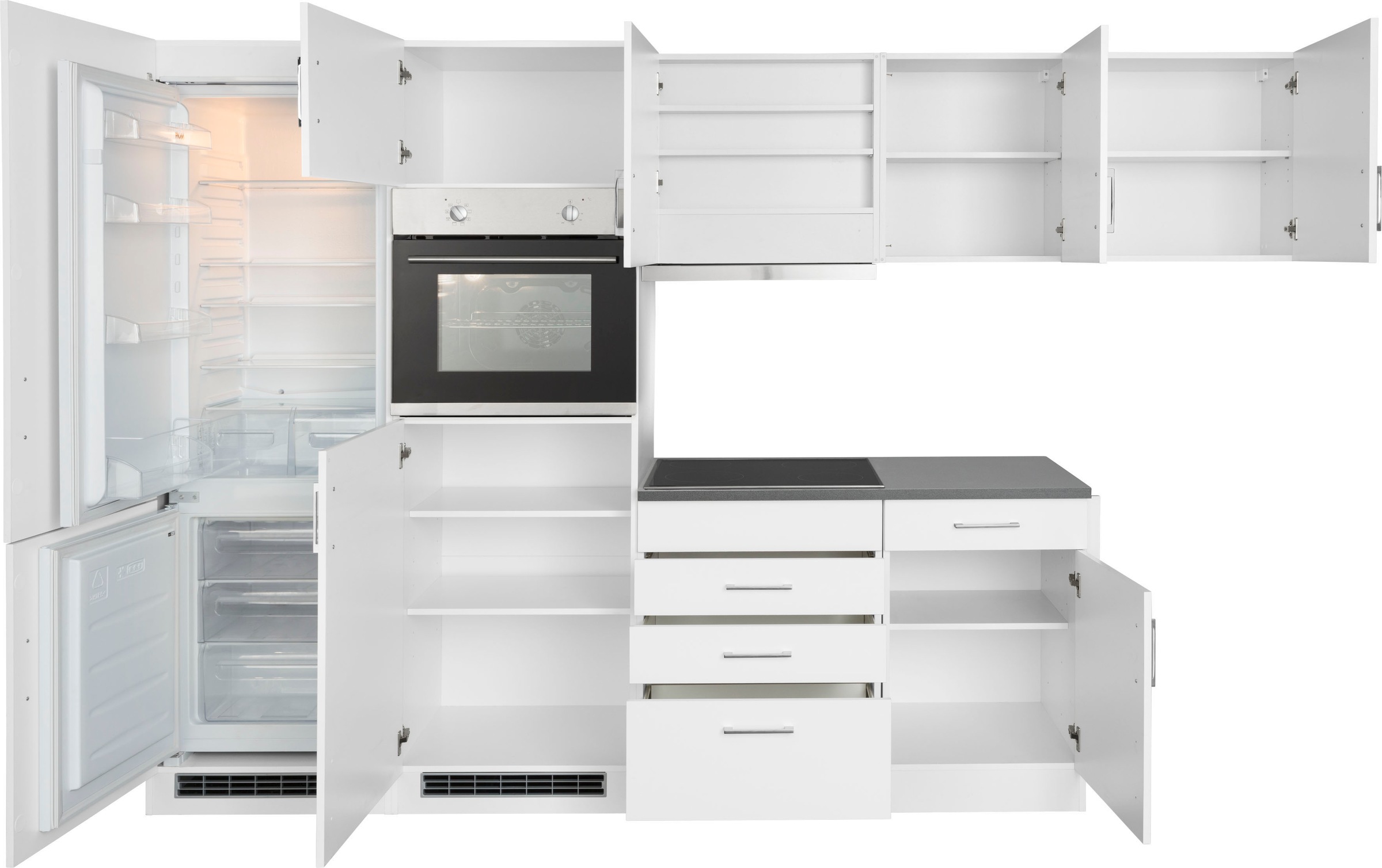 HELD MÖBEL Winkelküche »Paris«, Stellbreite 290/220 cm, wahlweise mit Induktionskochfeld