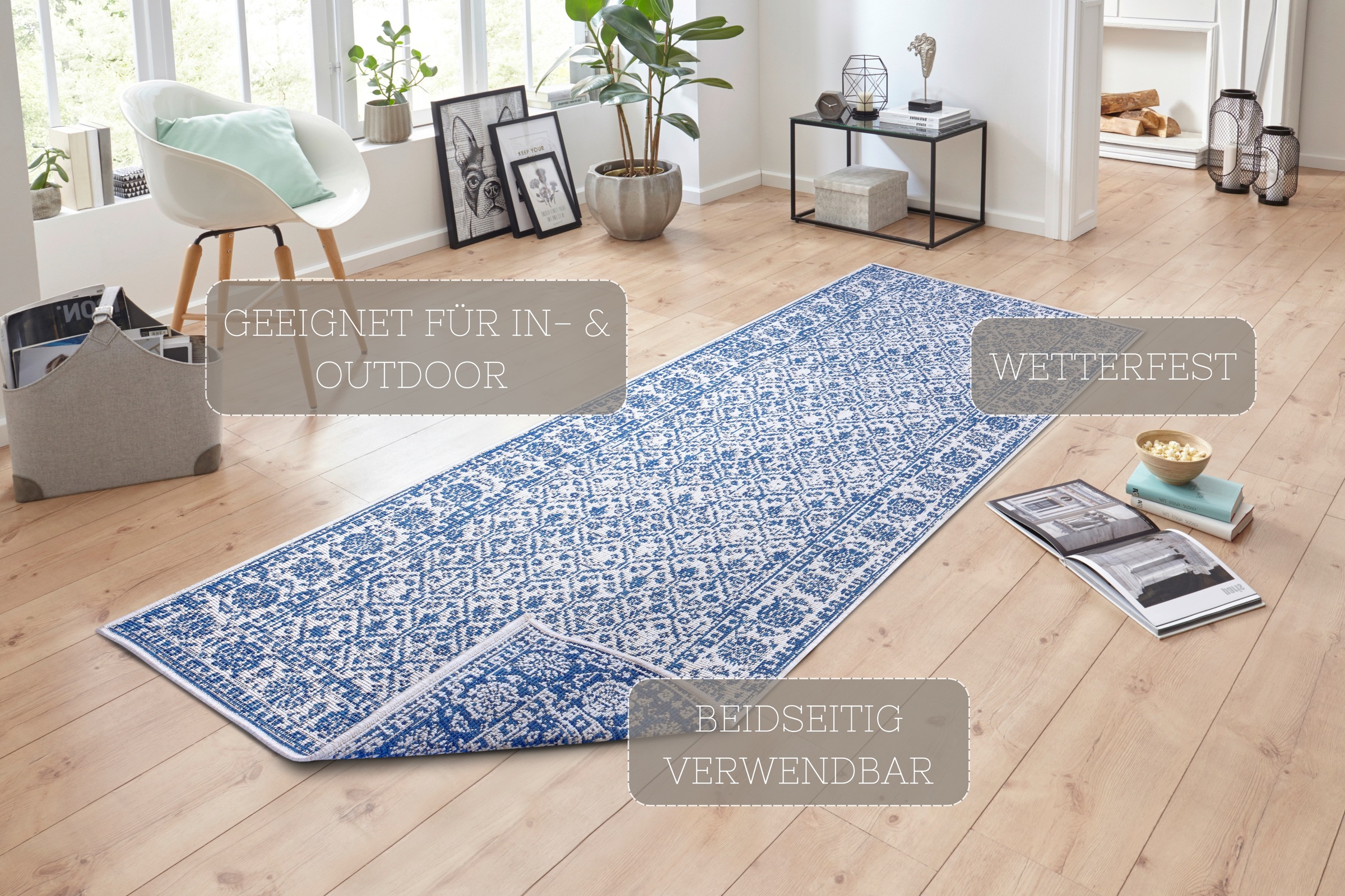 NORTHRUGS Teppich »Curacao«, rechteckig, 5 mm Höhe, In-& Outdoor, Läufer, W günstig online kaufen