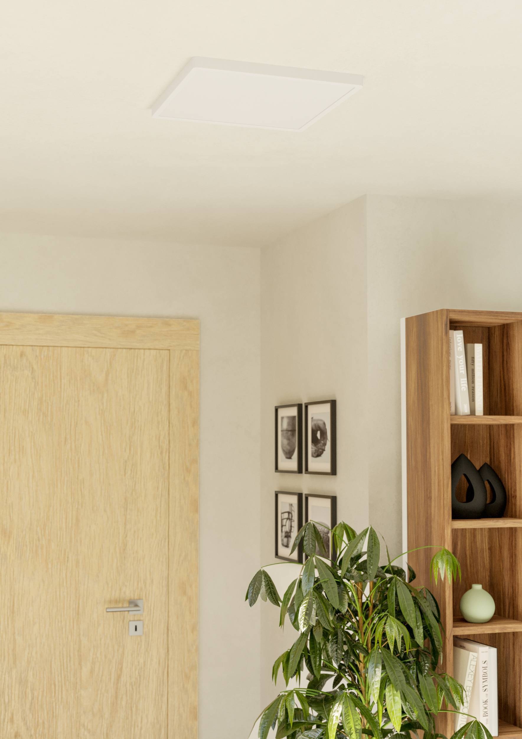 EGLO Aufbauleuchte »Fueva 6 Deckenleuchte, Aufbaulampe, Deckenbeleuchtung, Kunststoff« LED-Modul 1 Stk. Kaltweiß | Neutralweiß | Warmweiß Aufbauleuchte - L39 x B39 x H2,5 cm - weiß - 17,5W inkl.