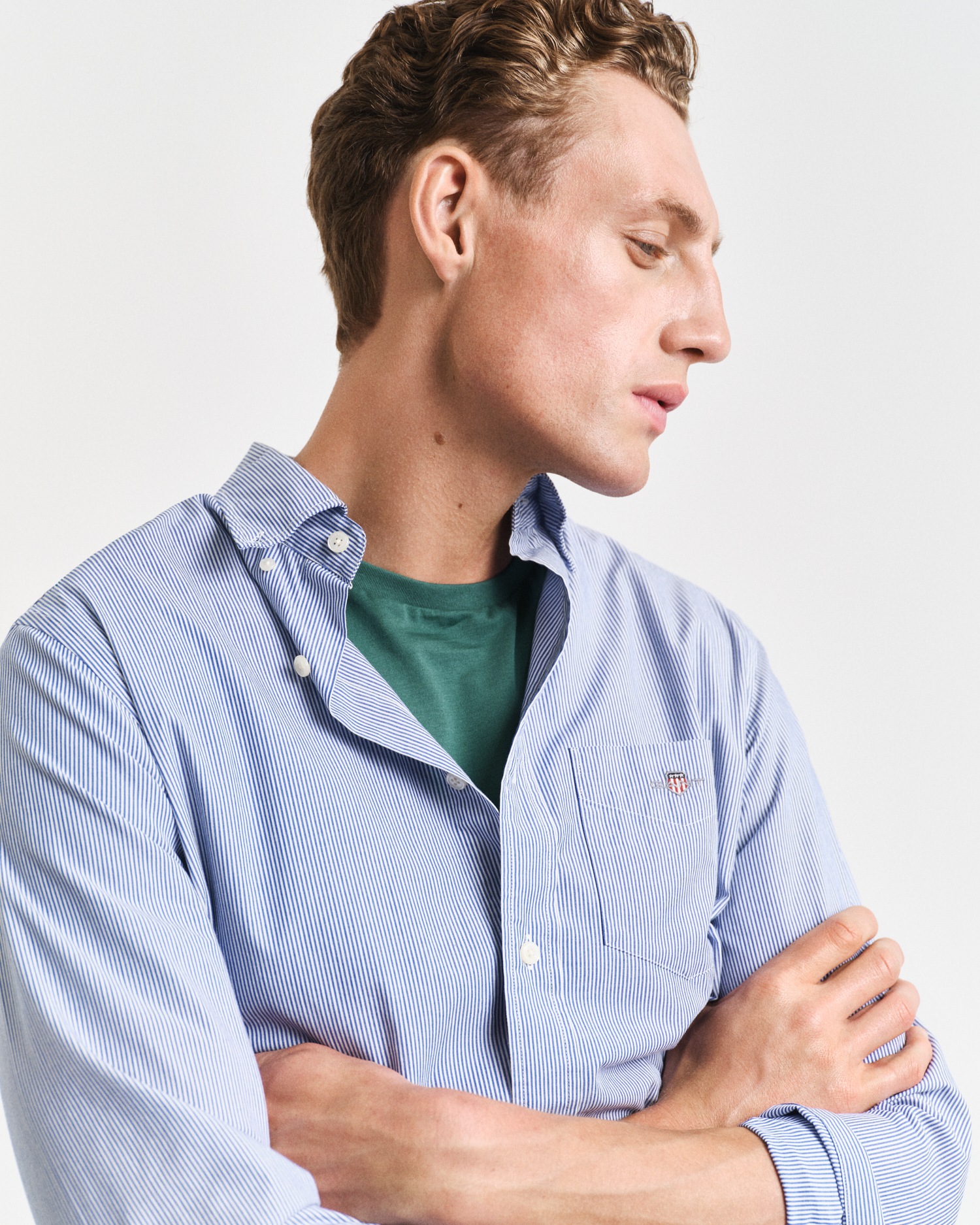 Gant »REG POPLIN BANKER SHIRT« Banker Stripe Popeline, leichte Baumwolle