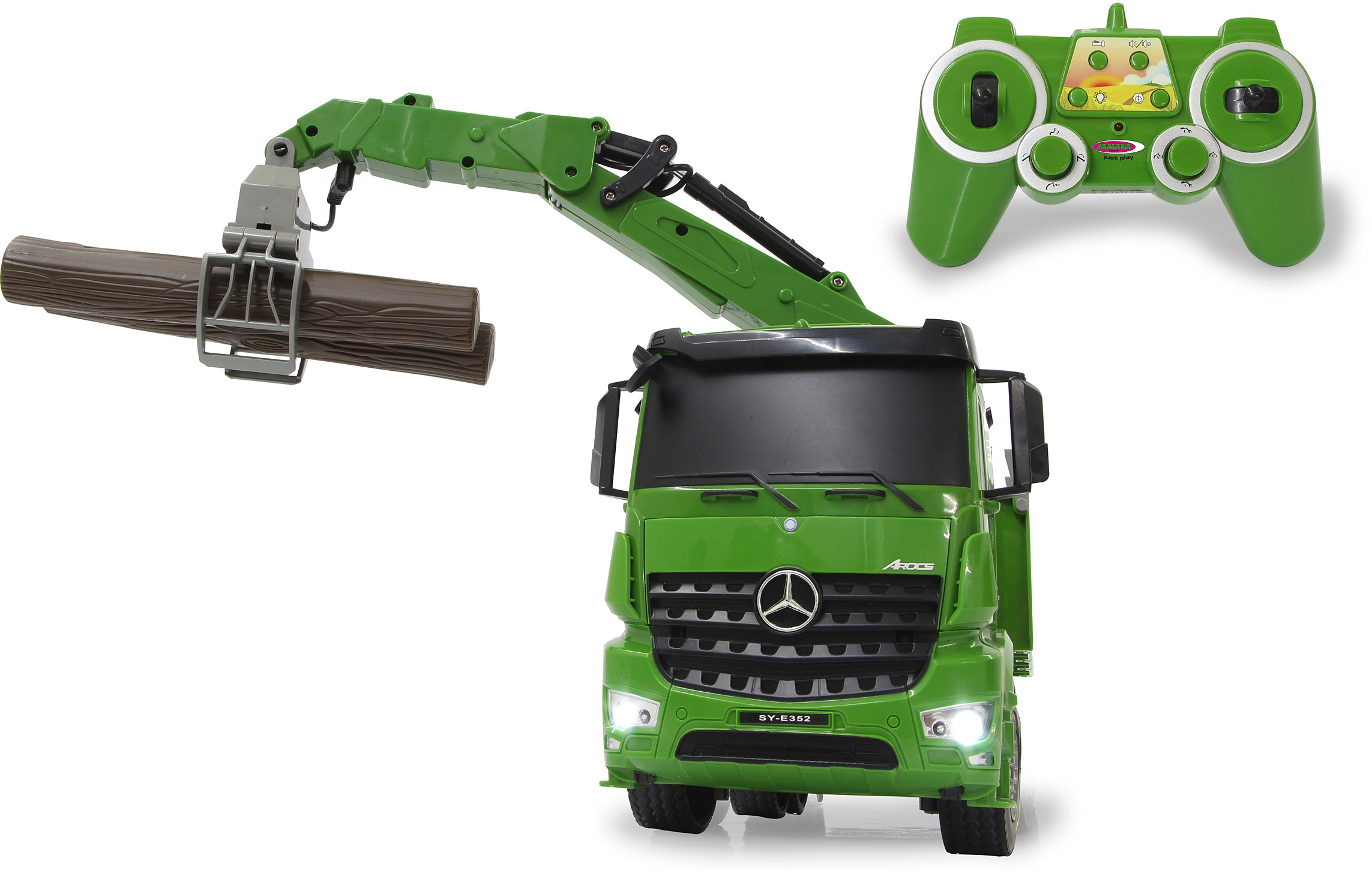 Jamara RC-LKW »Holztransporter Mercedes-Benz Arocs 1:20 - 2,4 GHz«, mit Licht & Sound