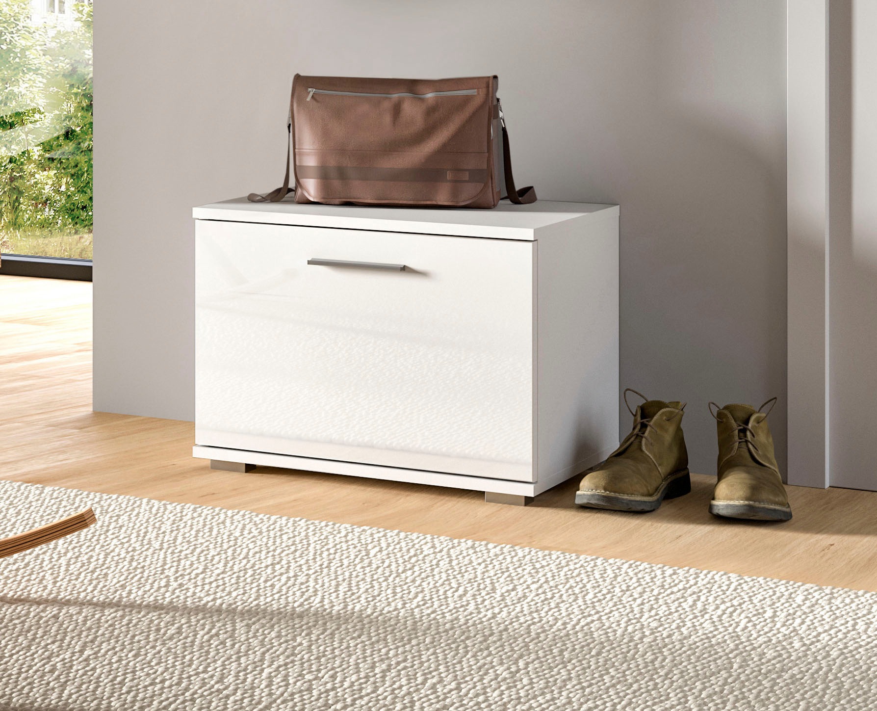 INOSIGN Sitzbank »Valge, Breite 55cm, 1 Klappe, 1 Einlegeboden, 2 Fächer«, günstig online kaufen