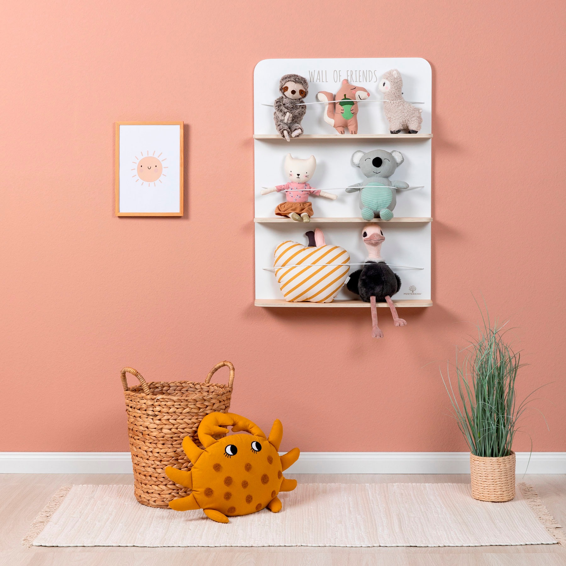 MUSTERKIND® Wandregal »Wall of Friends, weiß/natur« FSC® - schützt Wald günstig online kaufen