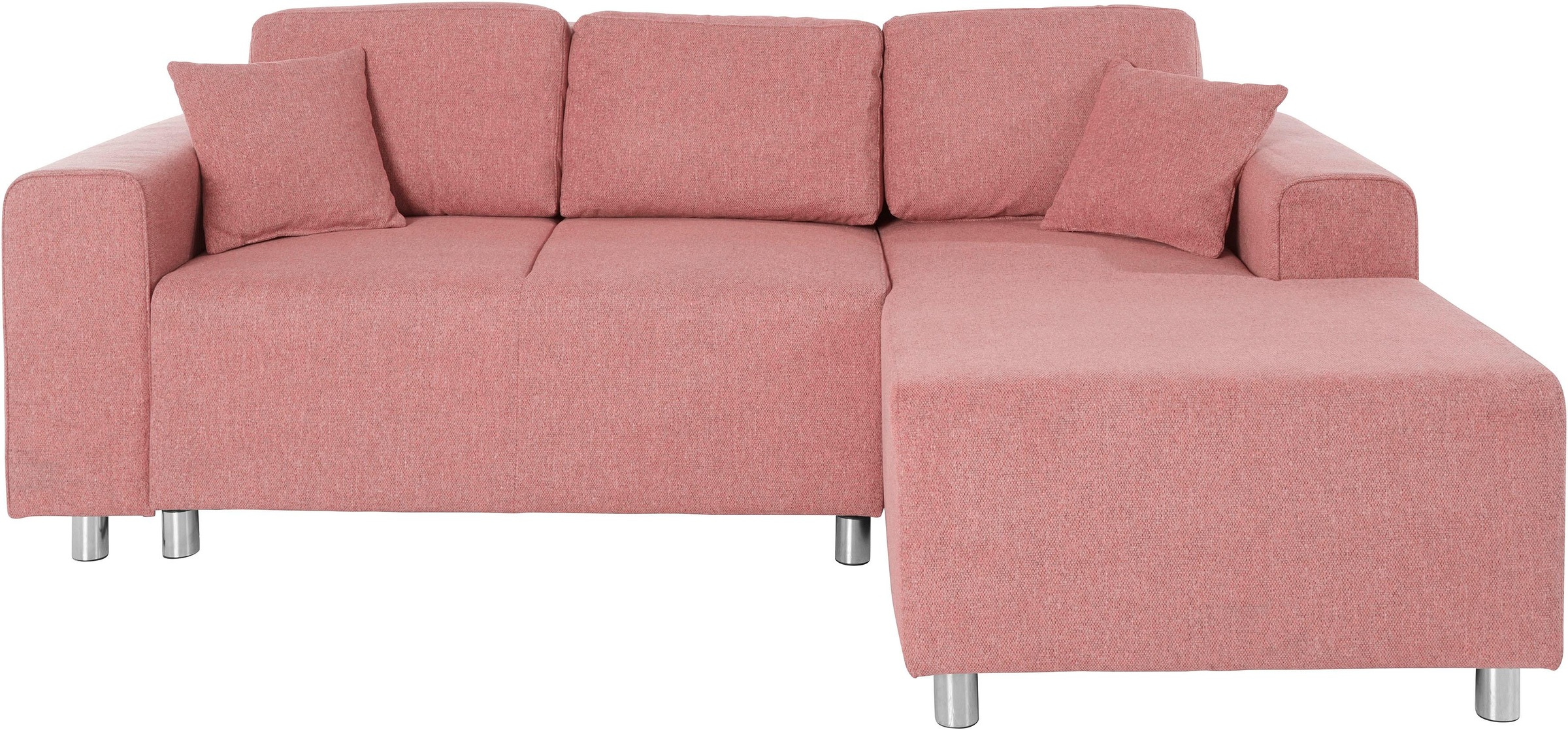 Home affaire Ecksofa »Györ«, L-Form, wahlweise mit Bettfunktion und Bettkasten incl. 2 Zierkissen