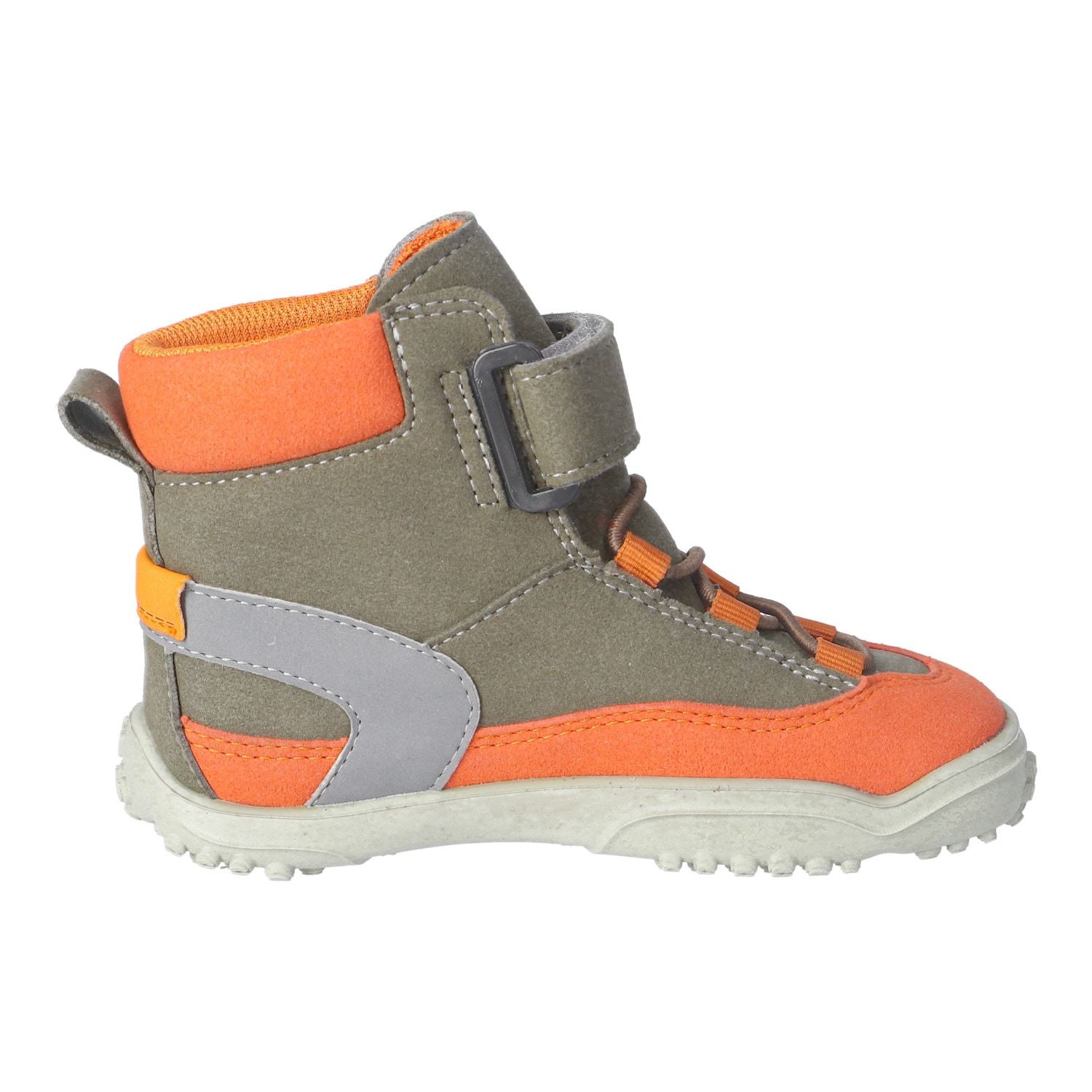 qnuffs Barfußschuh »KIEFER«  Klettboots mit Namensschild, in veganer Verarbeitung