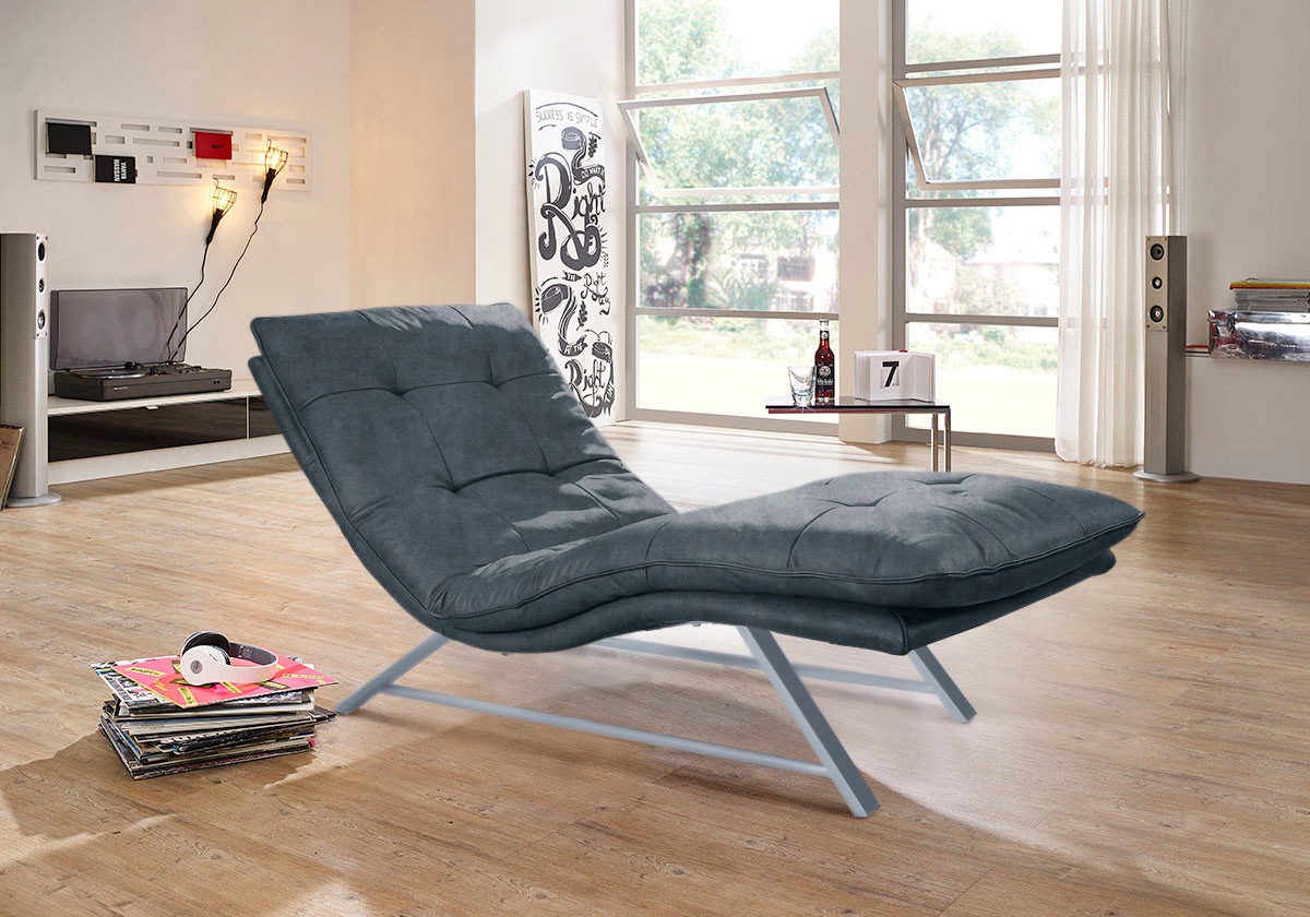 W.SCHILLIG Relaxliege »daily dreams«, in Waffelkissen-Optik, wahlweise mit Motor, Kufengestell, in 2 Breiten