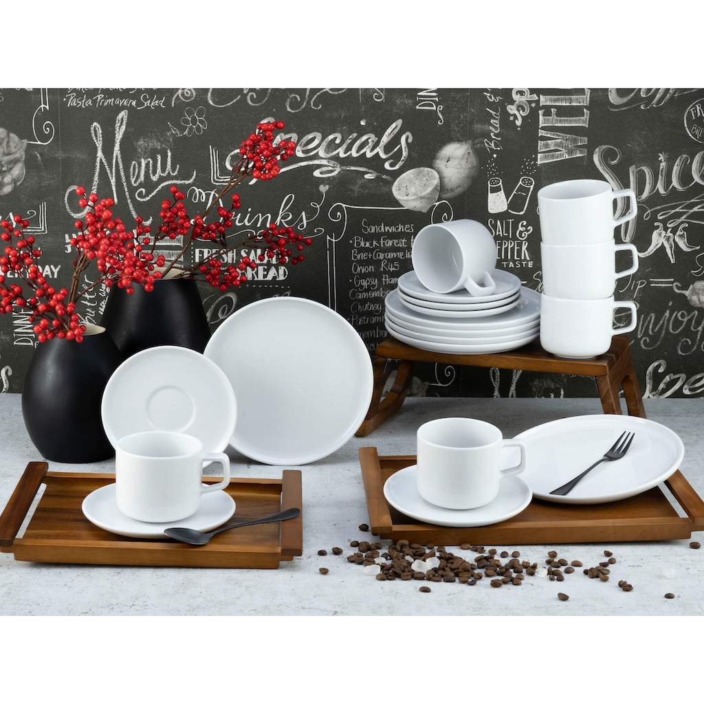 CreaTable Kaffeeservice »Chef Collection«, (Set, 18 tlg., Kaffeegeschirr für 6 Personen)