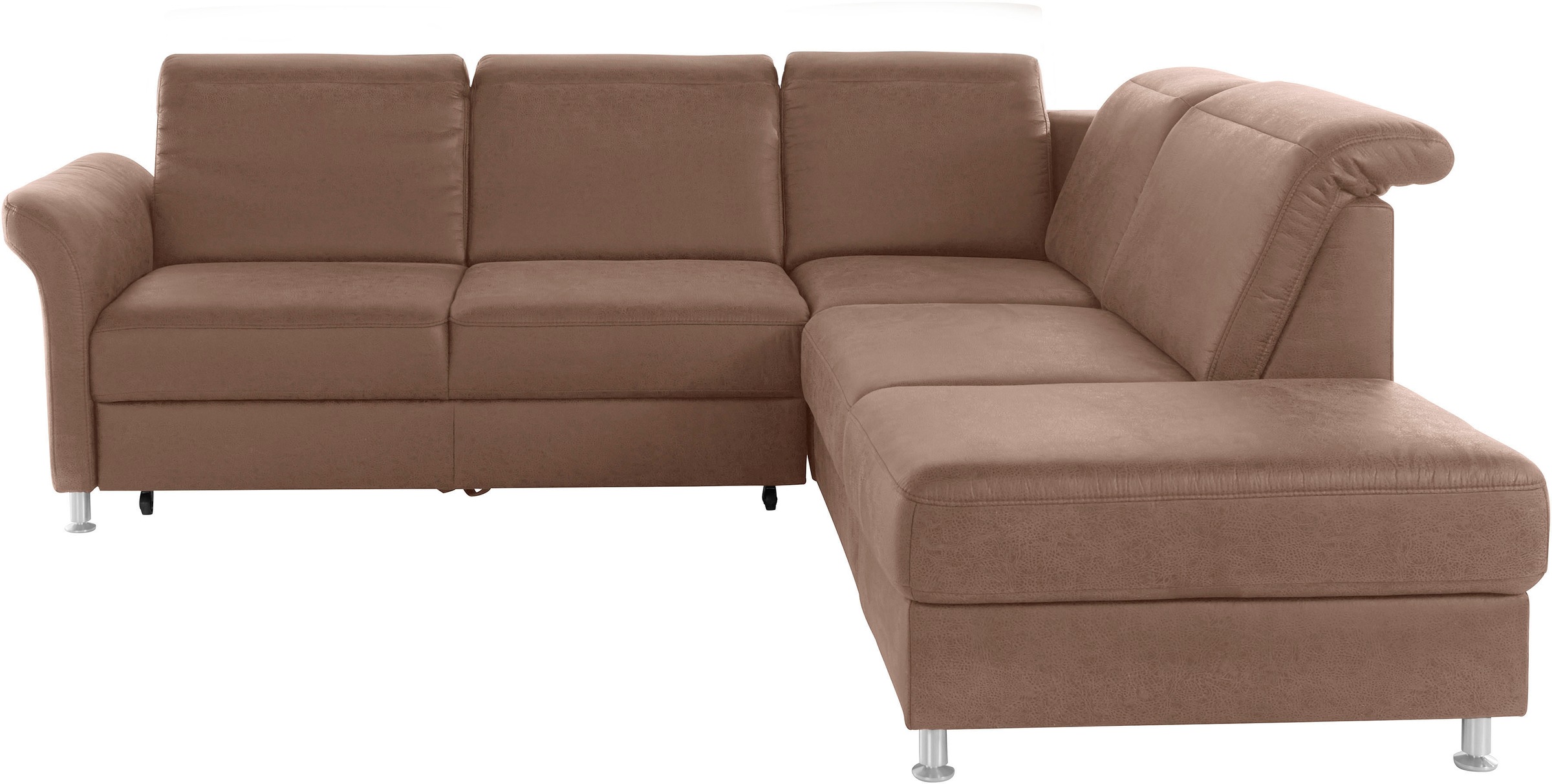 sit&more Ecksofa »Darwin L-Form«, inklusive Federkern, wahlweise mit Kopfteilverstellung, Bettfunktion