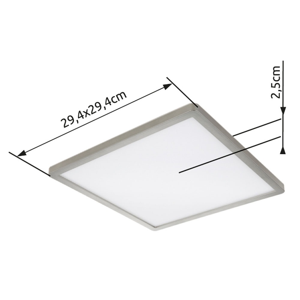 GLOBO LIGHTING LED Deckenleuchte »SAPANA«, Leuchtmittel LED-Modul | LED fest integriert, Deckenlampe/Quadrat/Wohnzimmer/Schlafzimmer/modern