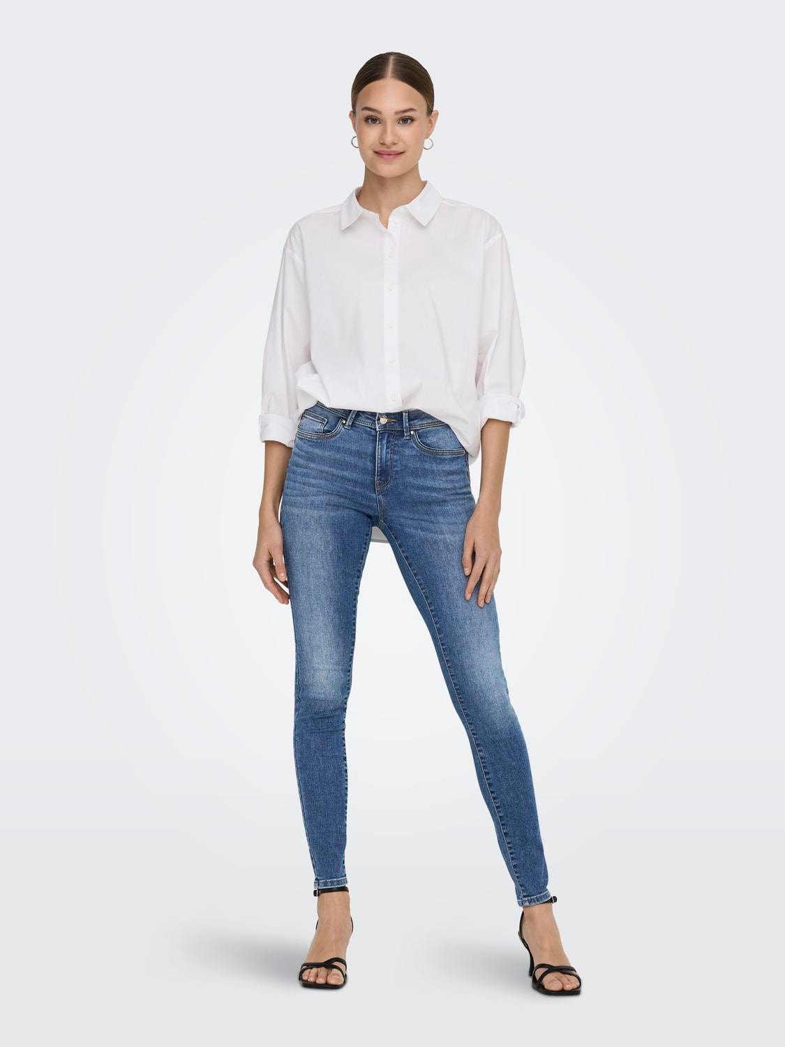 ONLY Skinny-fit-Jeans »ONLWAUW MID SKINNY DNM BJ370 NOOS«