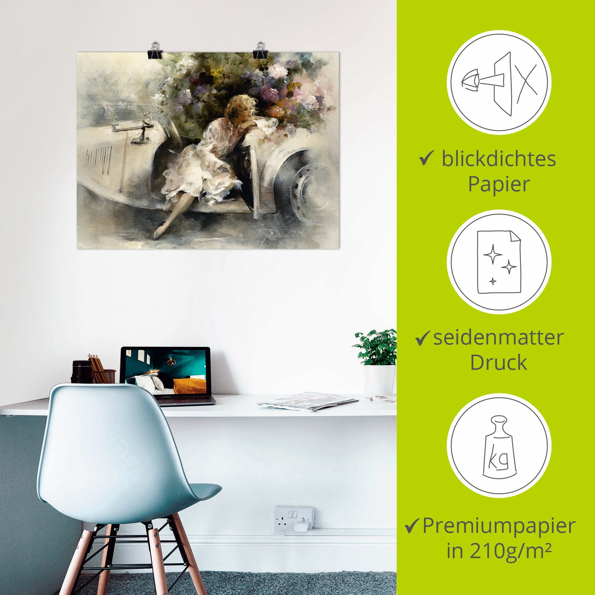 Artland Wandbild »Tagträumer«, Frau, (1 St.), als Leinwandbild, Poster, Wandaufkleber in verschied. Größen