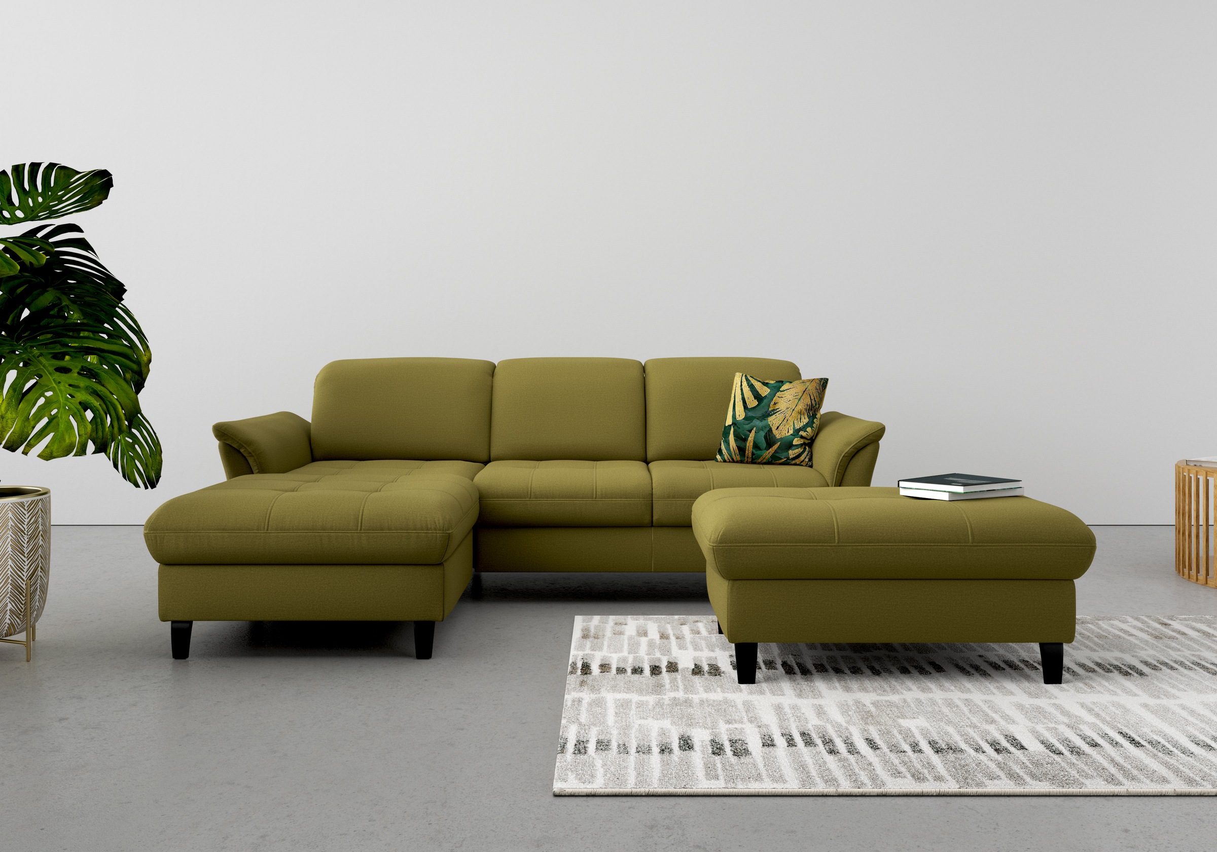 sit&more Ecksofa »Maggiore L-Form«, wahlweise mit Kopfteilverstellung, Bettfunktion und Bettkasten