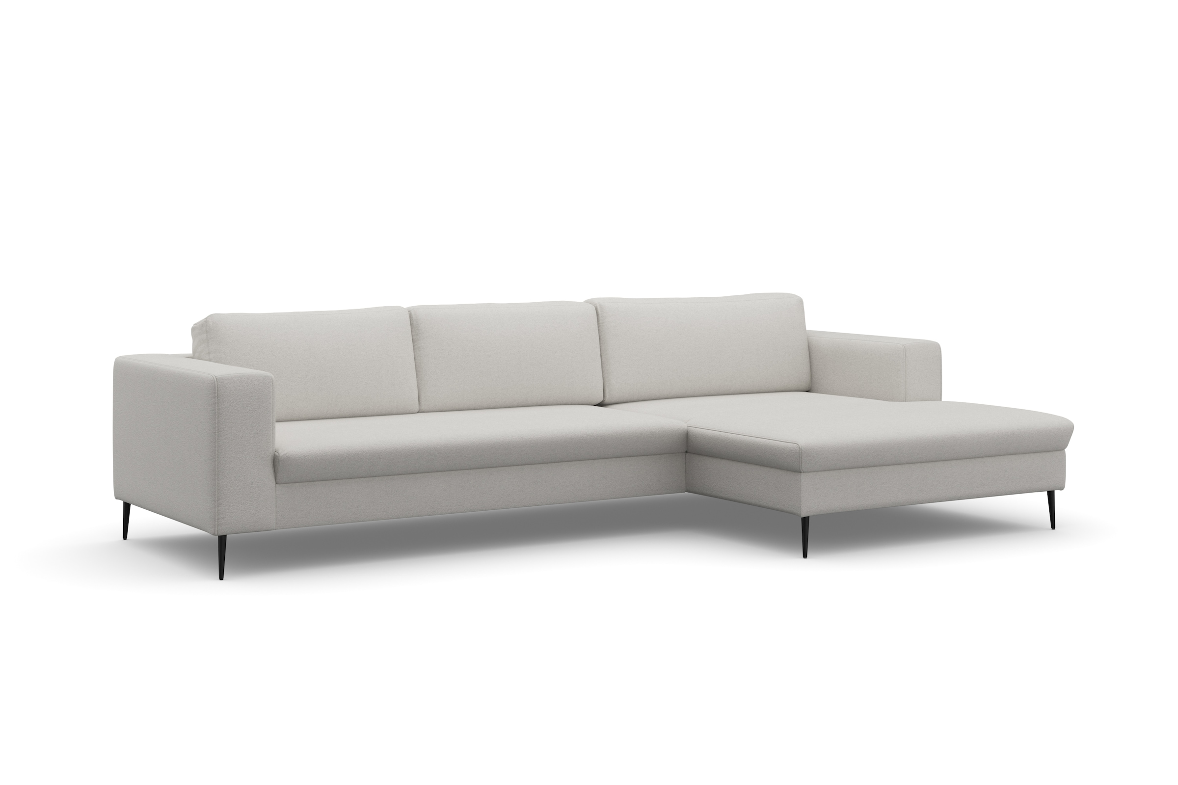 DOMO collection Ecksofa »Modica, zeitlos und elegant, L-Form«, moderne Optik mit extrabreiter Recamiere, auch in Cord