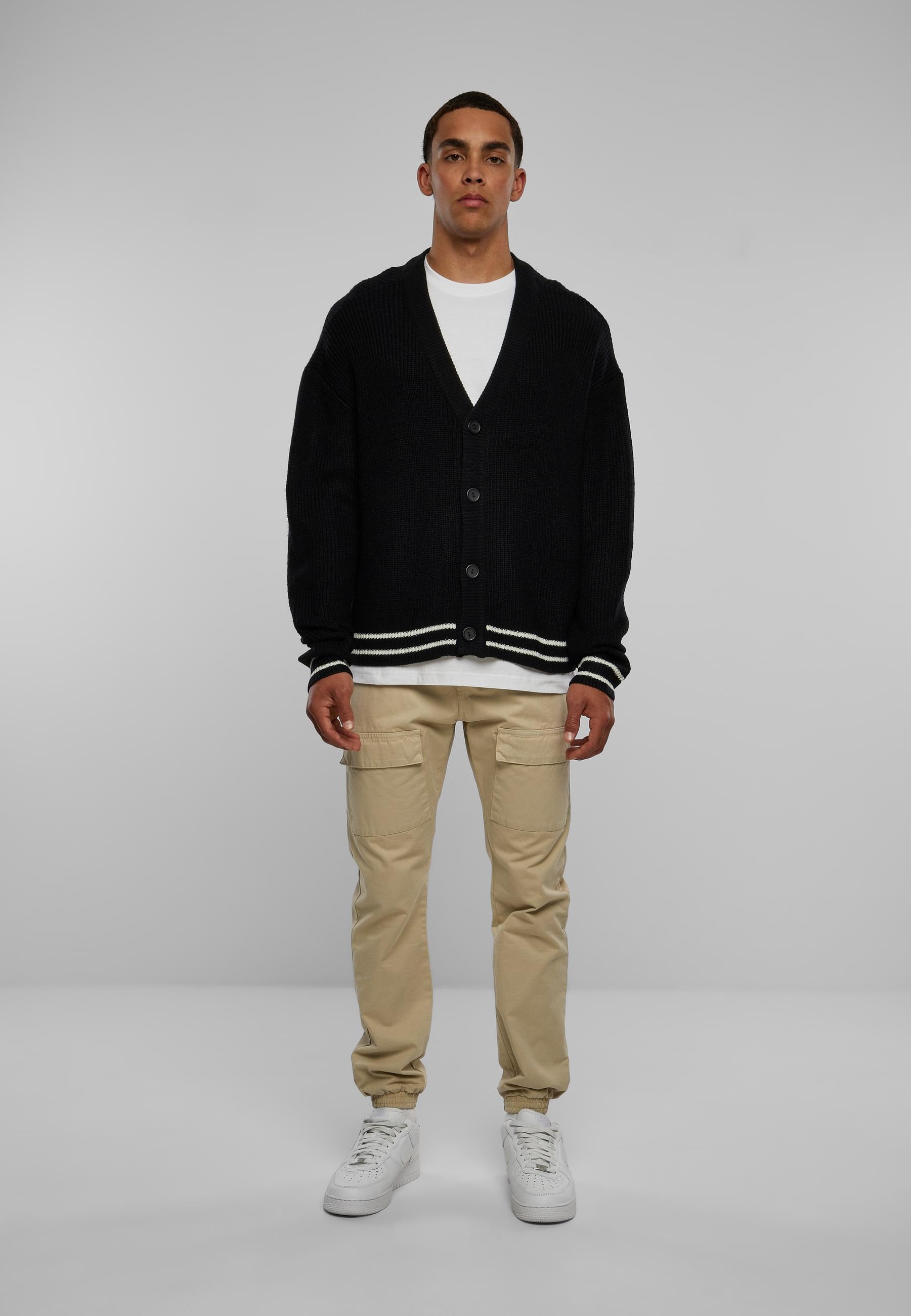 URBAN CLASSICS Strickjacke »Urban Classics Herren Sporty Boxy Cardigan« 1 Stk. tlg.