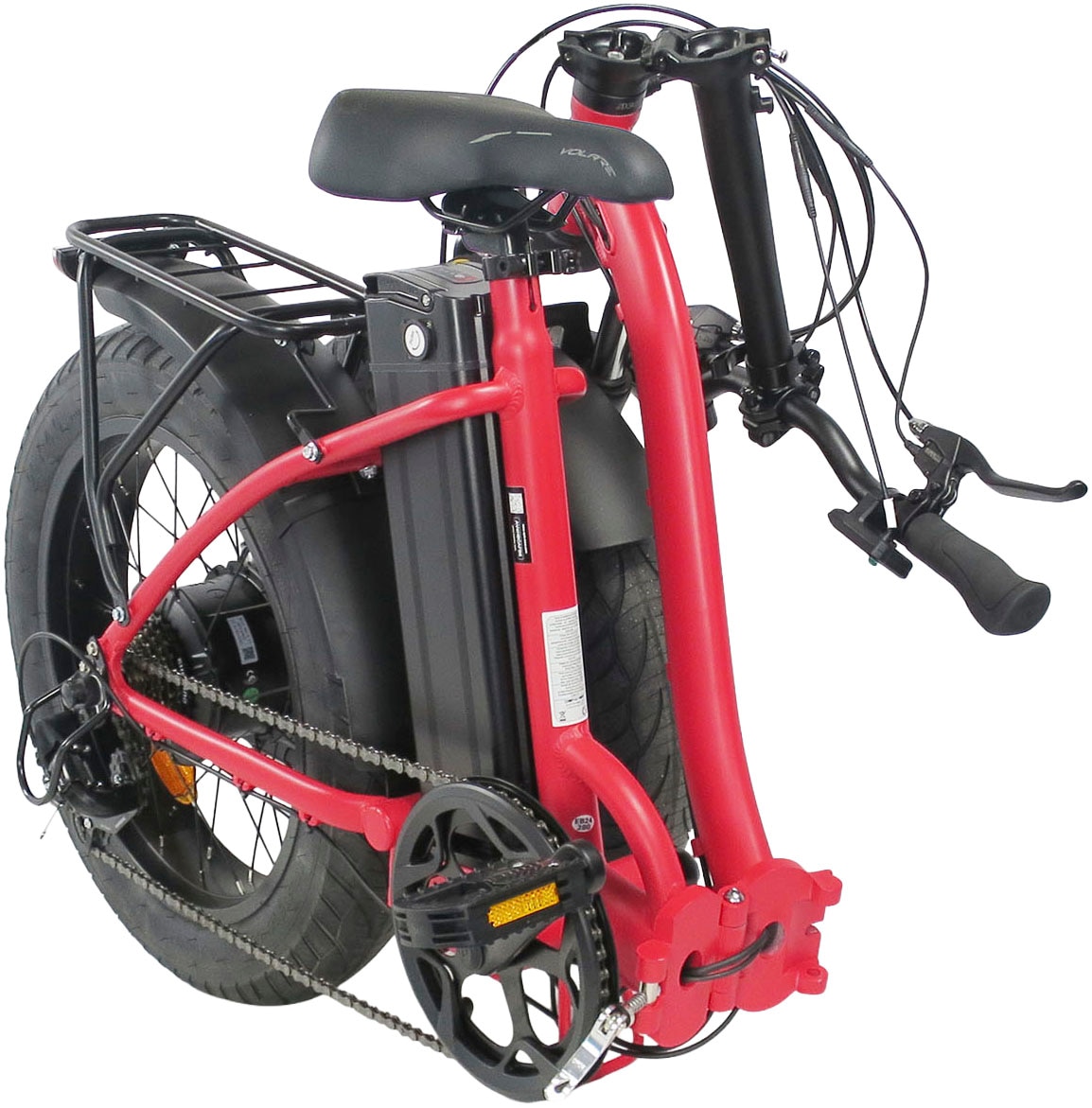 LLobe »Elektro Faltrad 20" Terrain rot« 7 Gang Shimano Tourney Schaltwerk Kettenschaltung Heckmotor 250 W